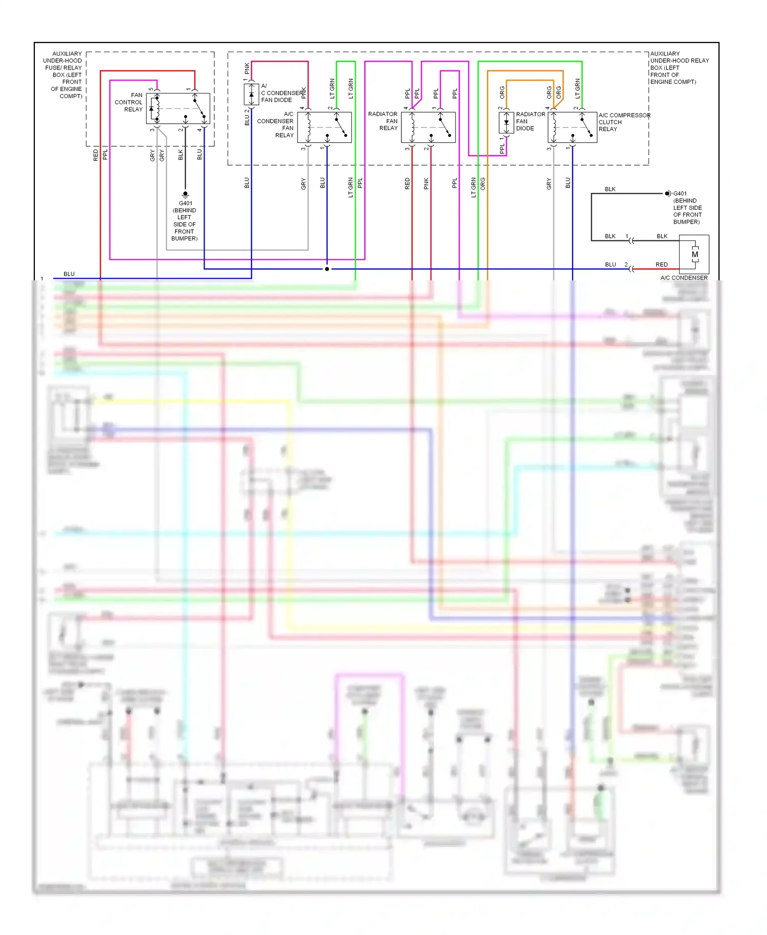 Honda Insight ZE2 (2009-2011) fan control relay wiring diagram  (1 of 3)