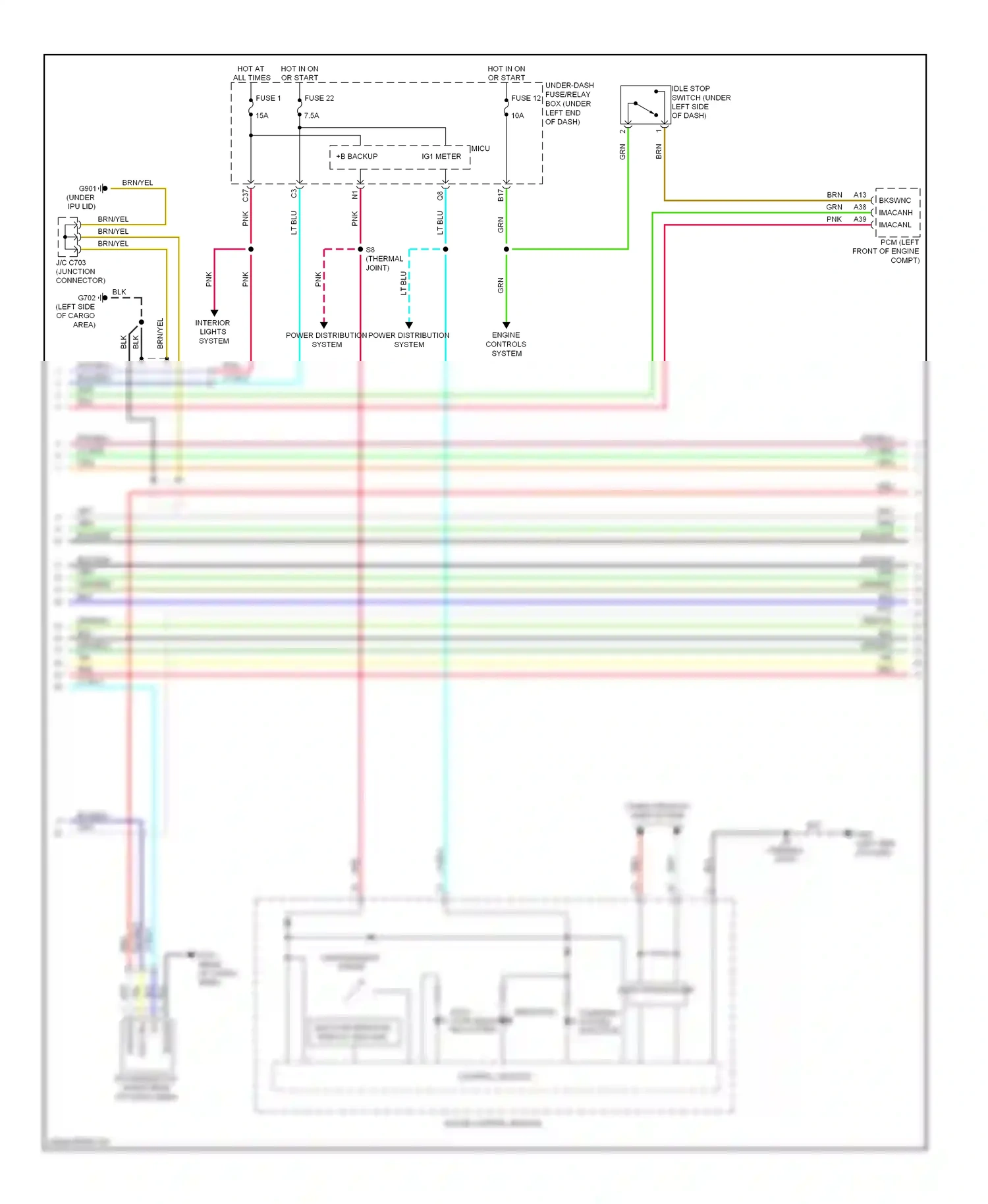 Honda Insight ZE2 (2009-2011) fan ctrl wiring diagram  (1 of 1)