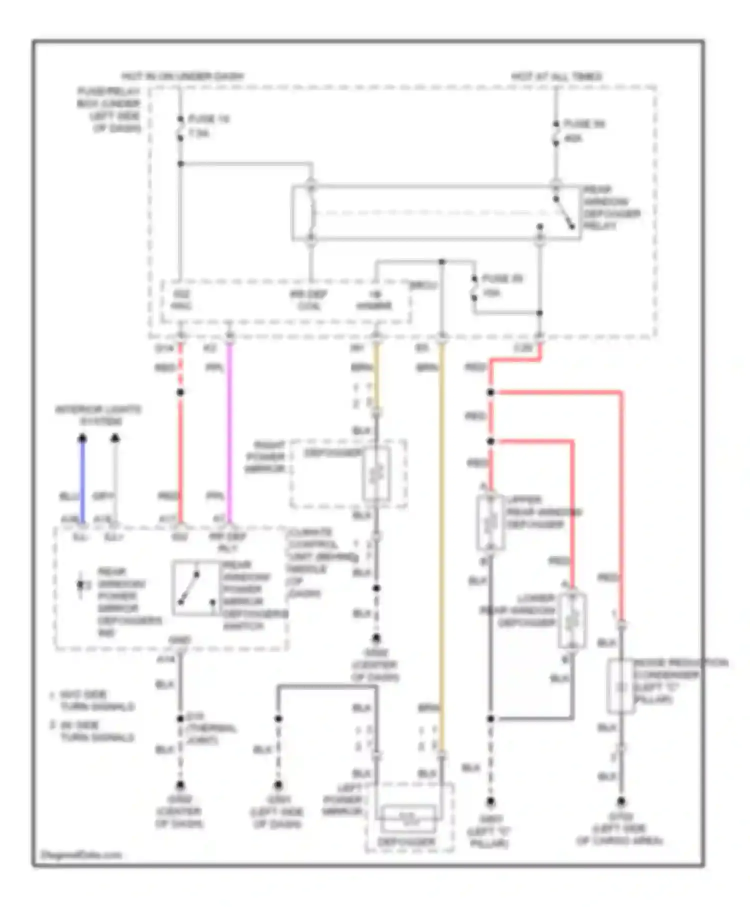 Wiring diagram fuse 59 for Honda Insight ZE2 (2009-2011) (2 of 2)