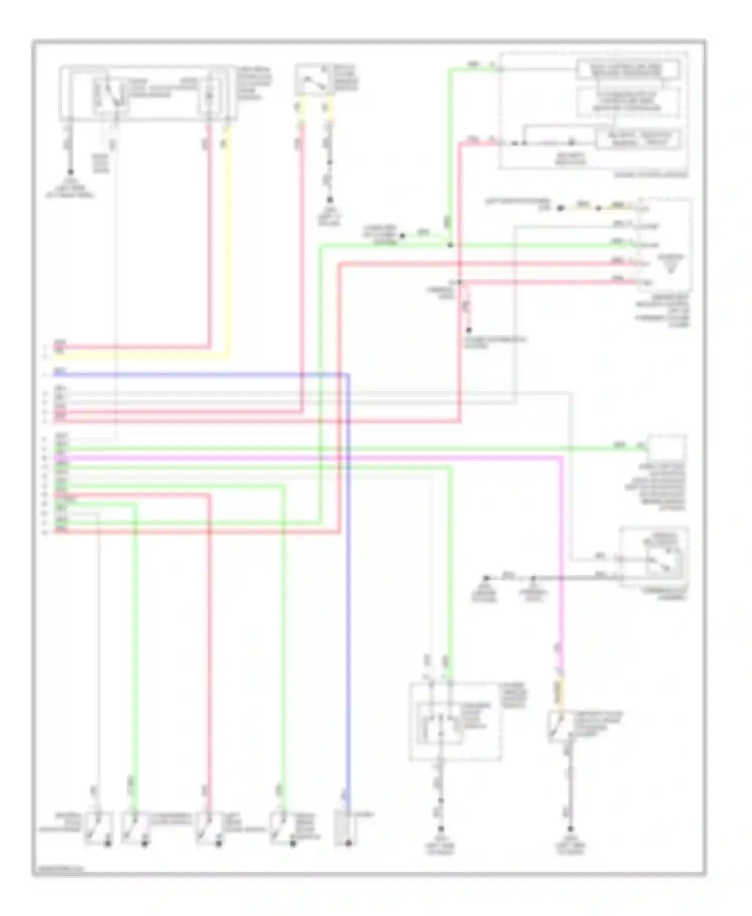 Wiring diagram hatch outer handle switch for Honda Insight ZE2 (2009-2011)
