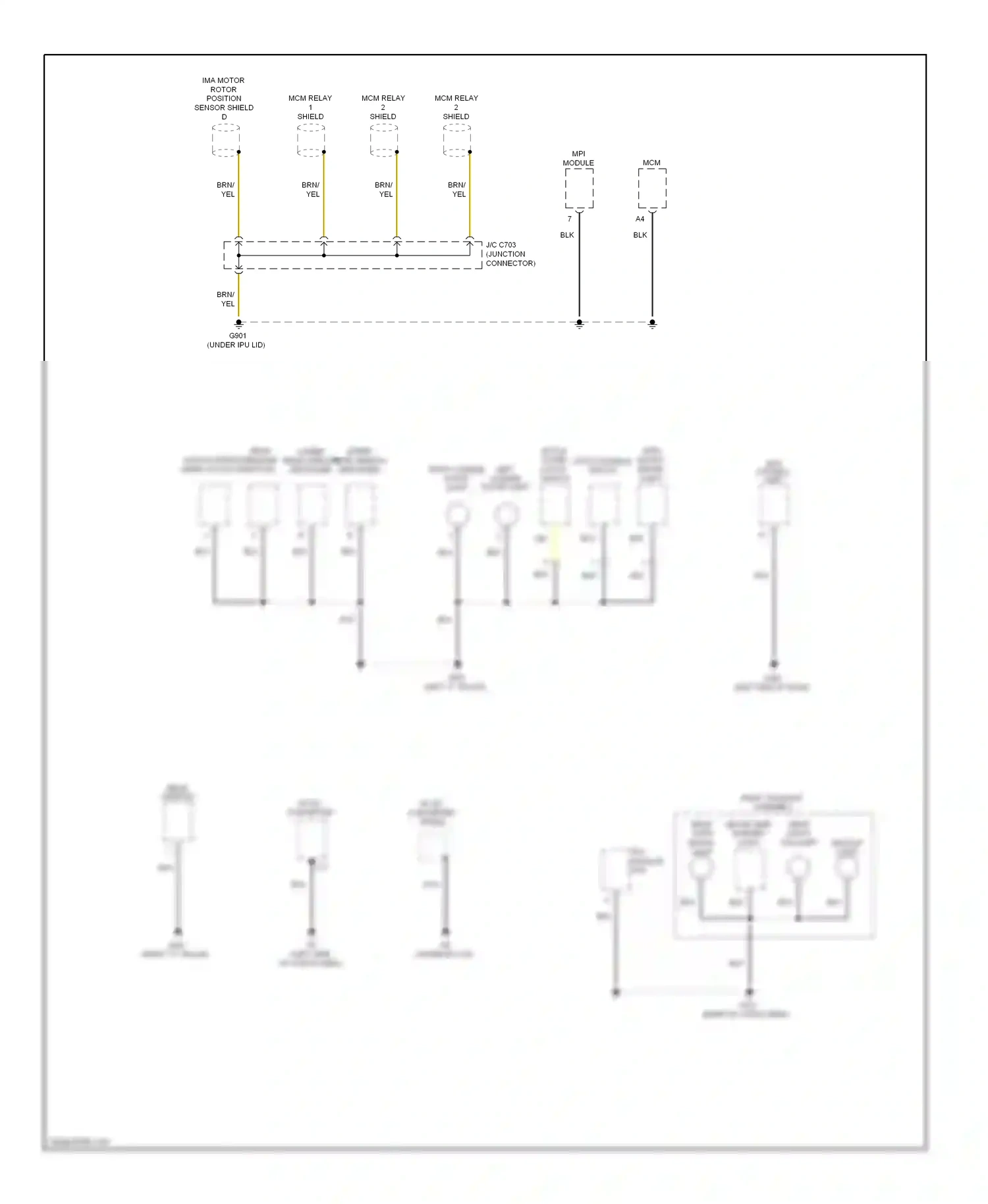 Honda Insight ZE2 (2009-2011) mcm relay 2 shield b wiring diagram  (2 of 2)