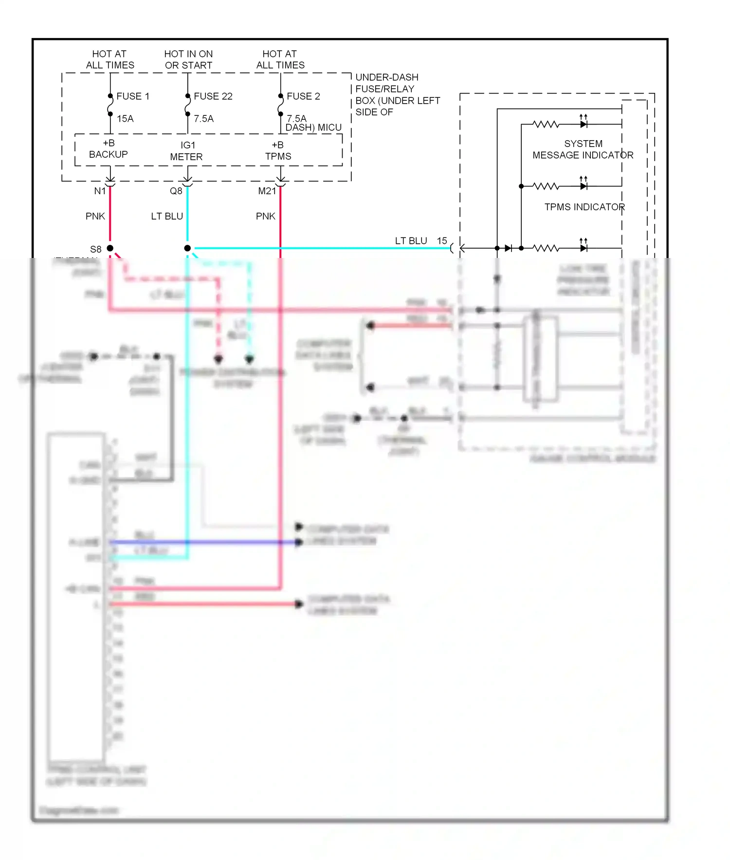 Honda Insight ZE2 (2009-2011) power distribution system wiring diagram  (6 of 8)