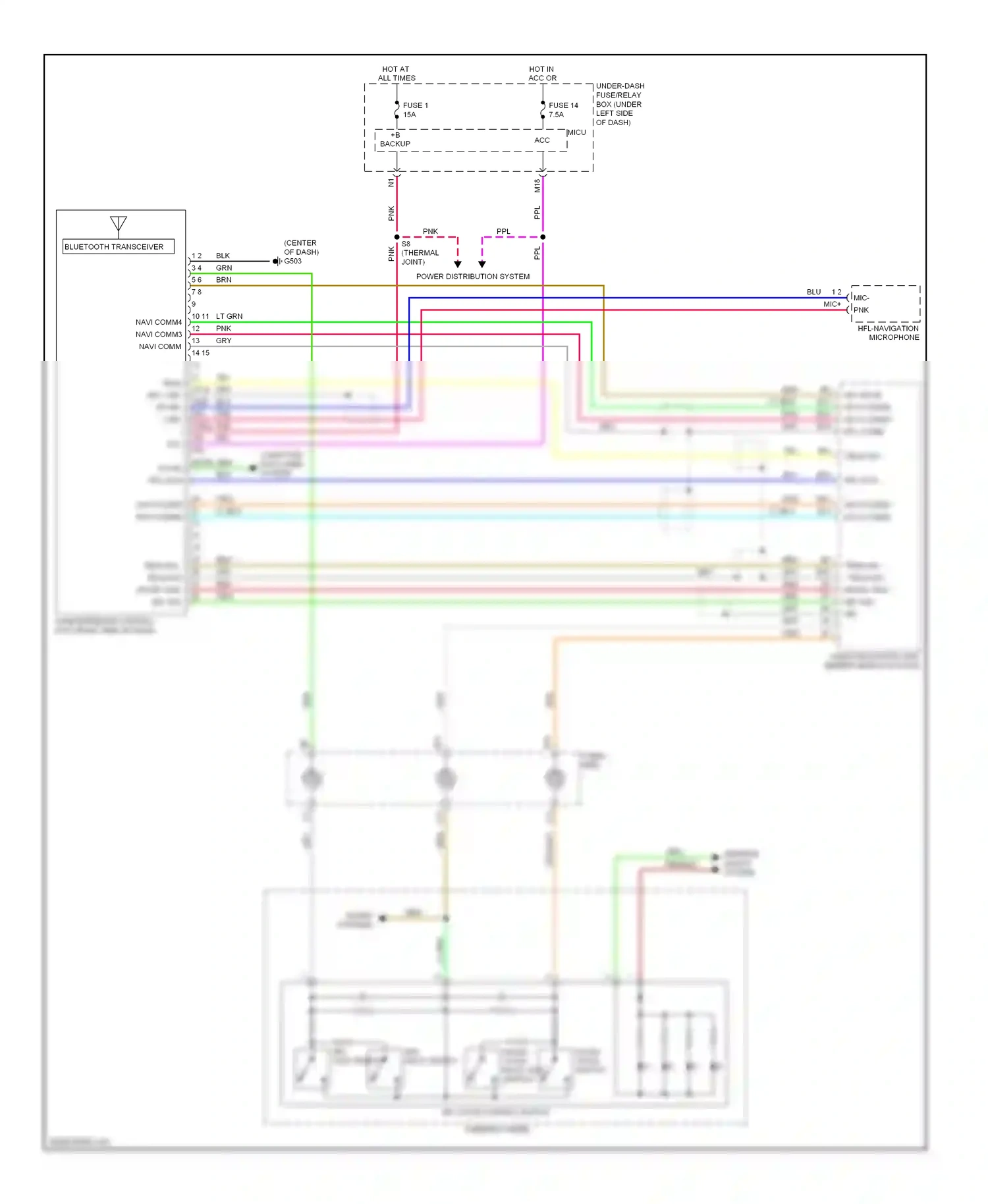 Honda Insight ZE2 (2009-2011) power distribution system wiring diagram  (3 of 8)