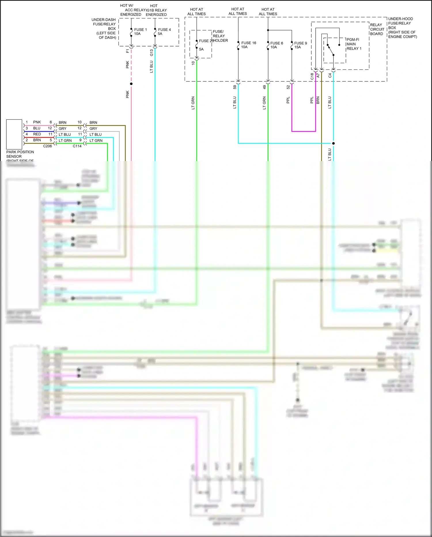 Honda Insight ZE4 (2018-2024) app sensor a wiring diagram  (2 of 3)