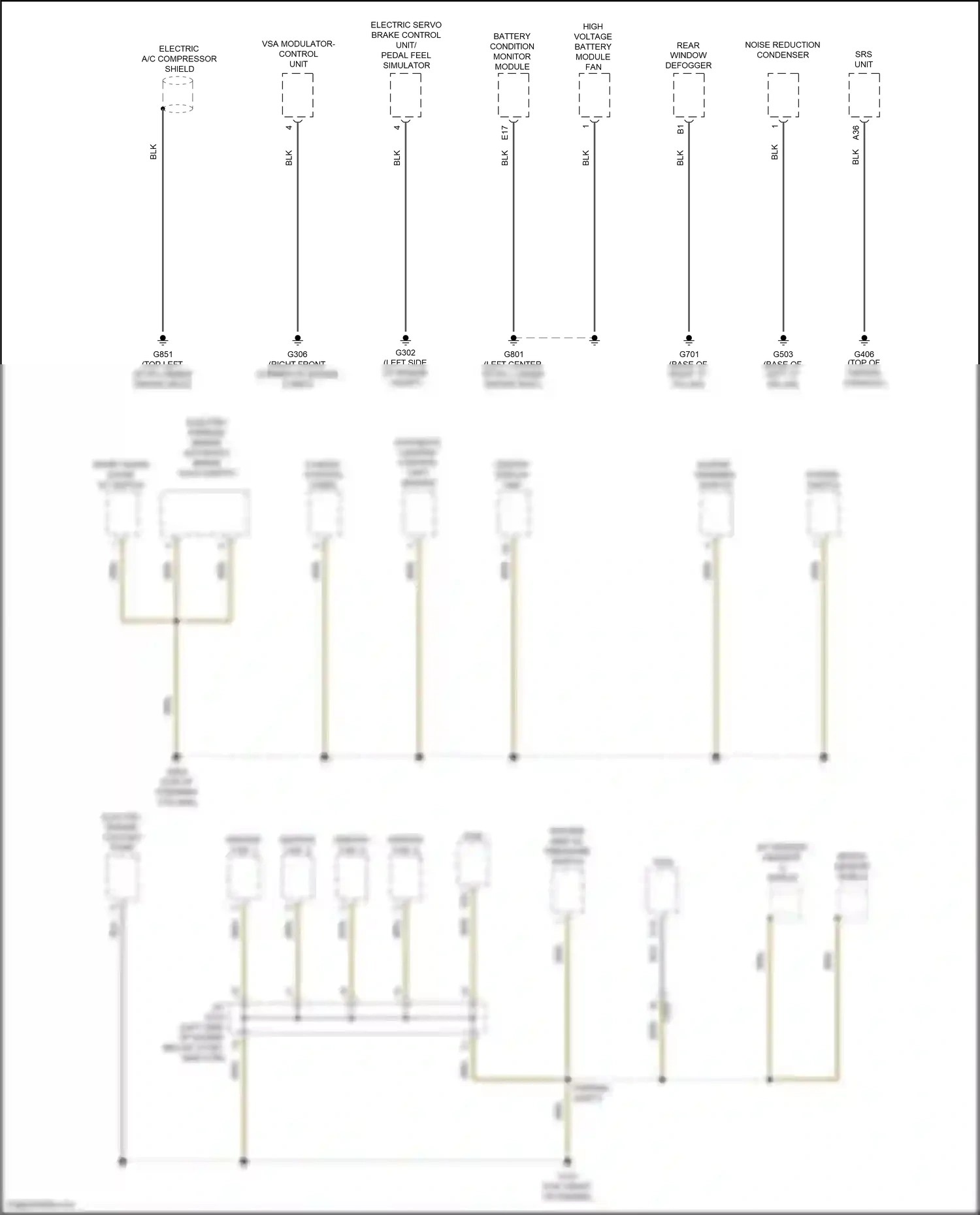 Honda Insight ZE4 (2018-2024) automatic lighting control unit-sensor wiring diagram  (2 of 4)