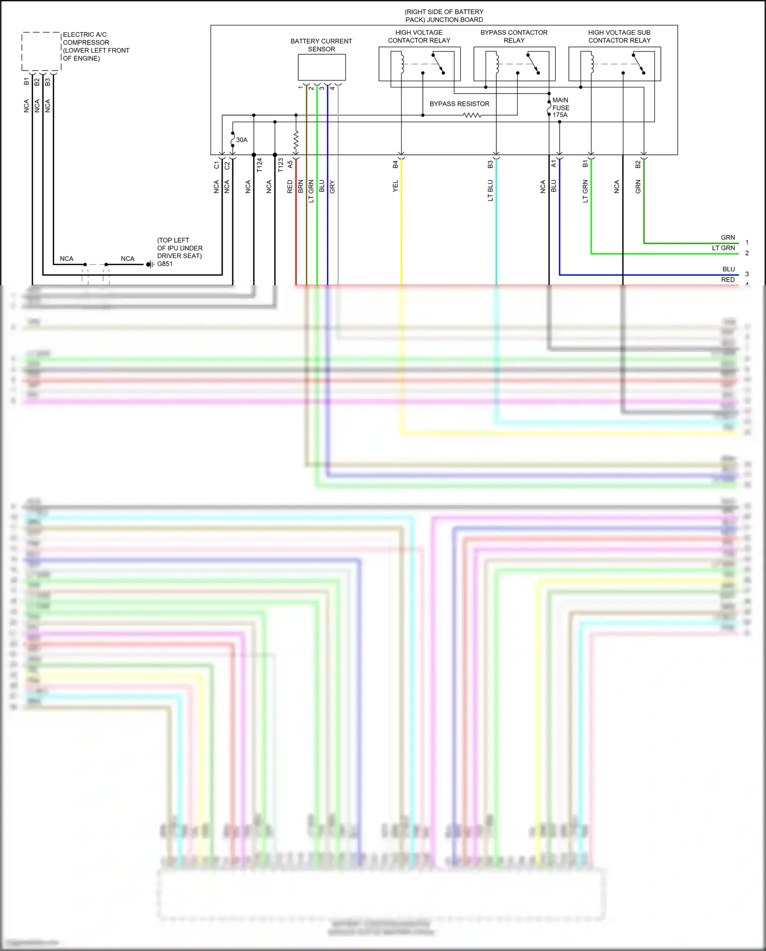 Honda Insight ZE4 (2018-2024) battery current sensor wiring diagram  (1 of 1)
