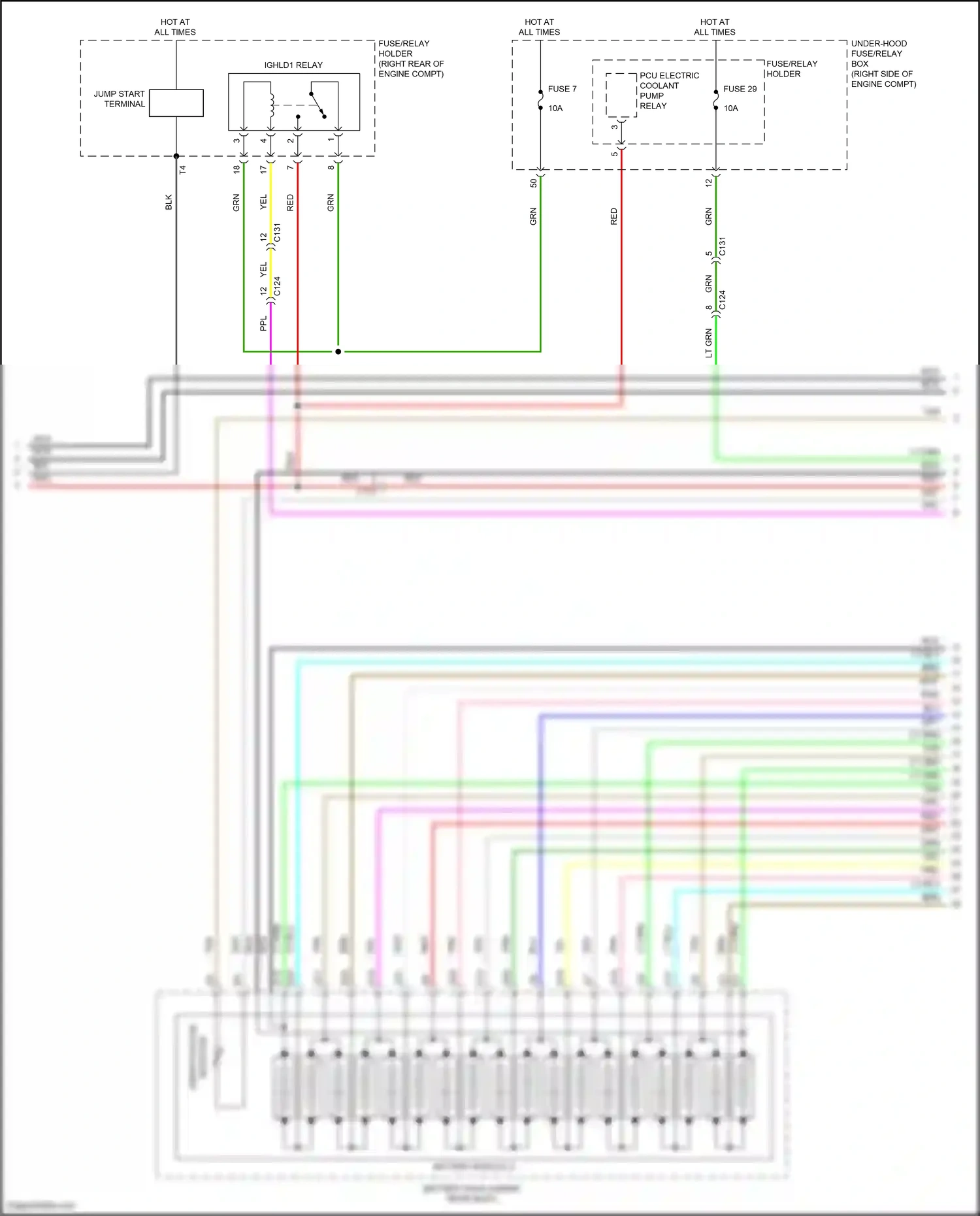 Honda Insight ZE4 (2018-2024) battery module 3 wiring diagram  (1 of 1)
