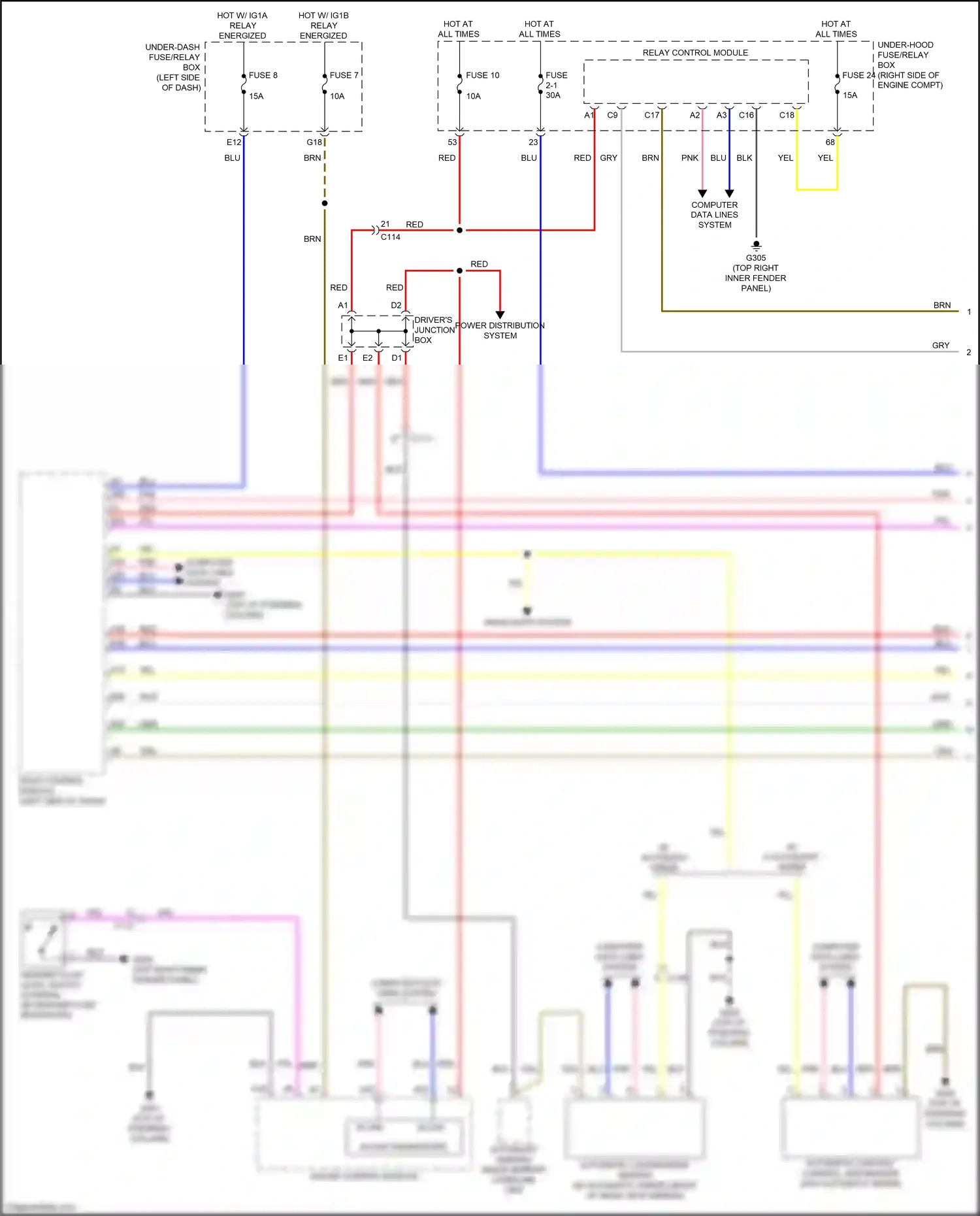 Honda Insight ZE4 (2018-2024) computer data lines system wiring diagram  (10 of 70)