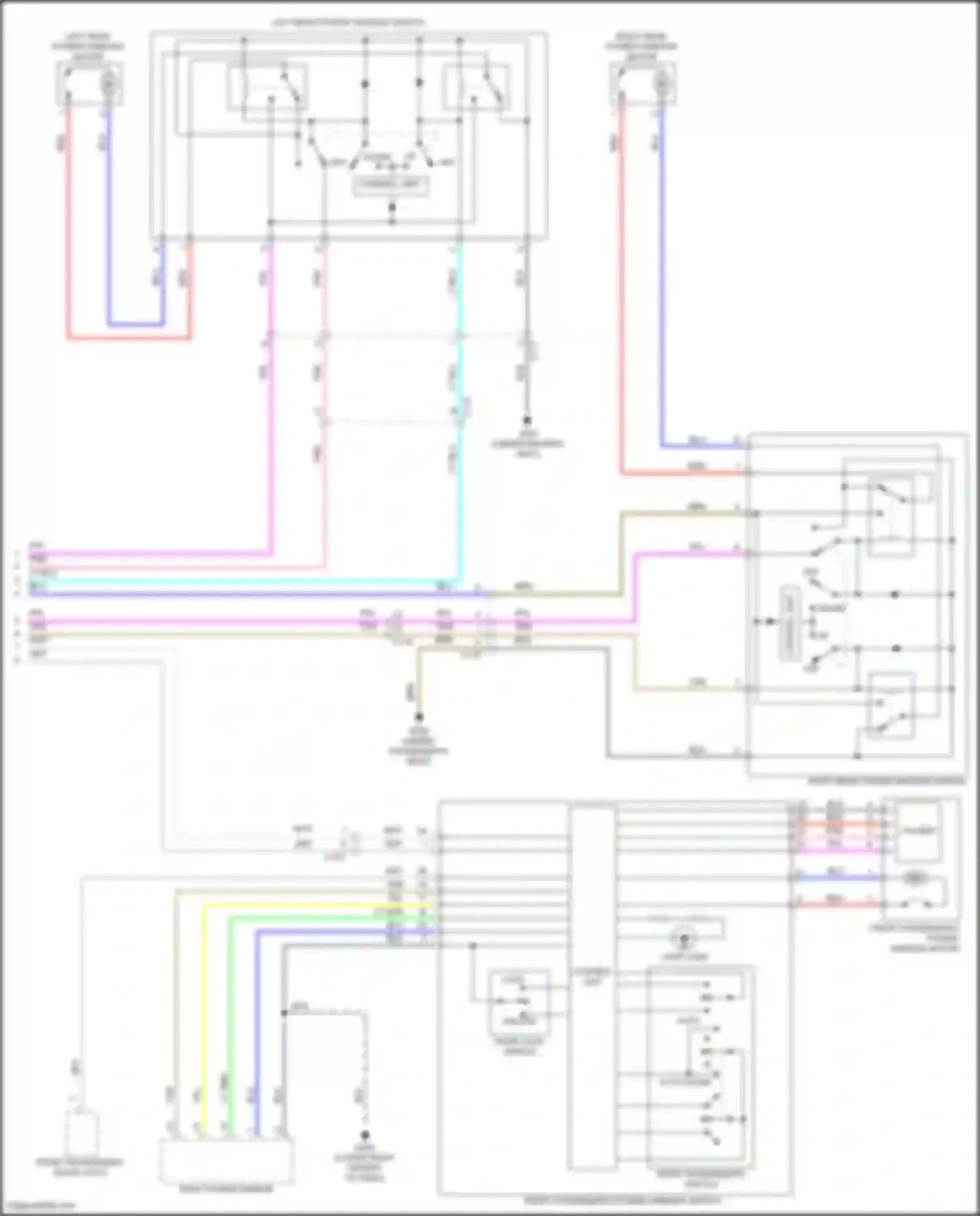 Wiring diagram door lock switch for Honda Insight ZE4 (2018-2024) (4 of 4)