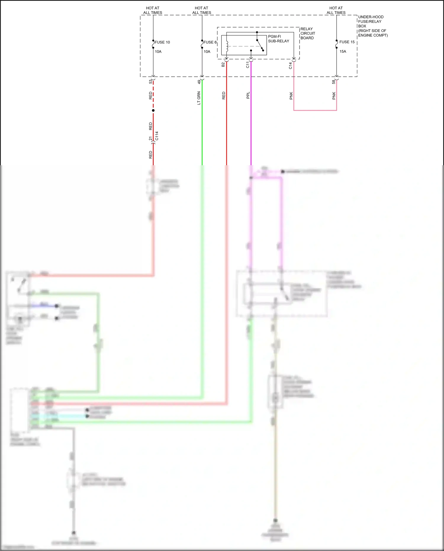 Honda Insight ZE4 (2018-2024) engine controls system wiring diagram  (5 of 9)