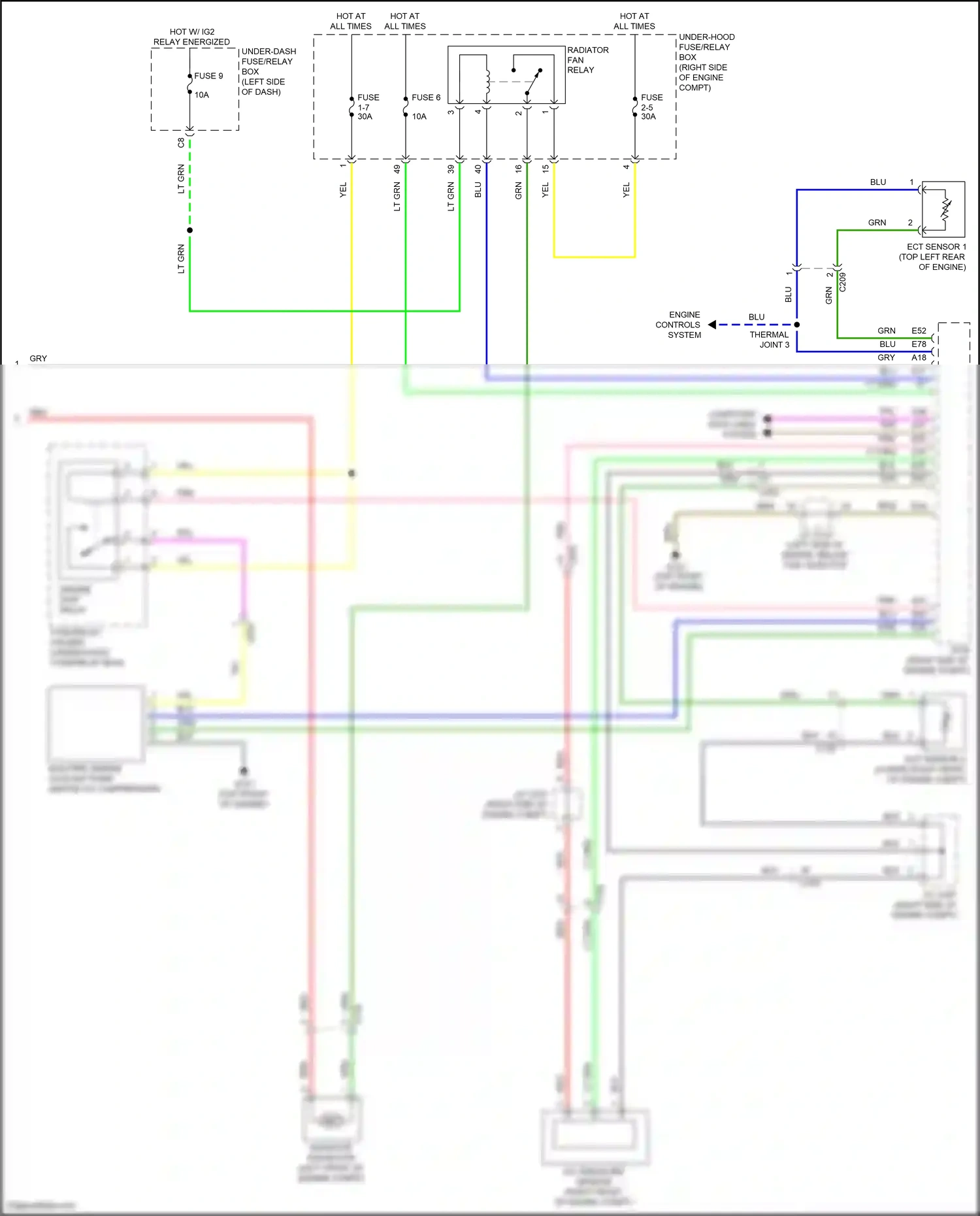 Honda Insight ZE4 (2018-2024) engine controls system wiring diagram  (4 of 9)