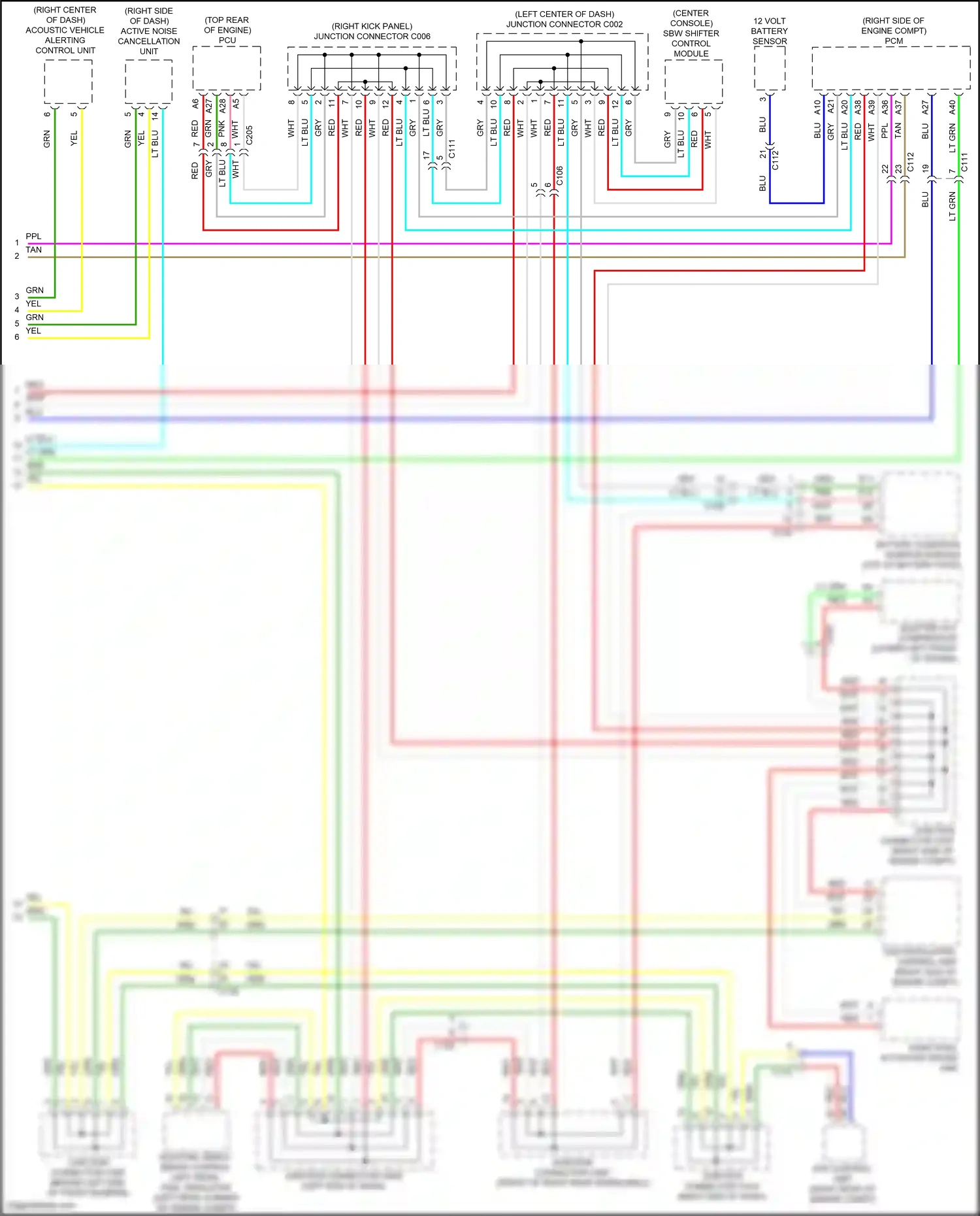 Honda Insight ZE4 (2018-2024) eps control unit wiring diagram  (1 of 5)