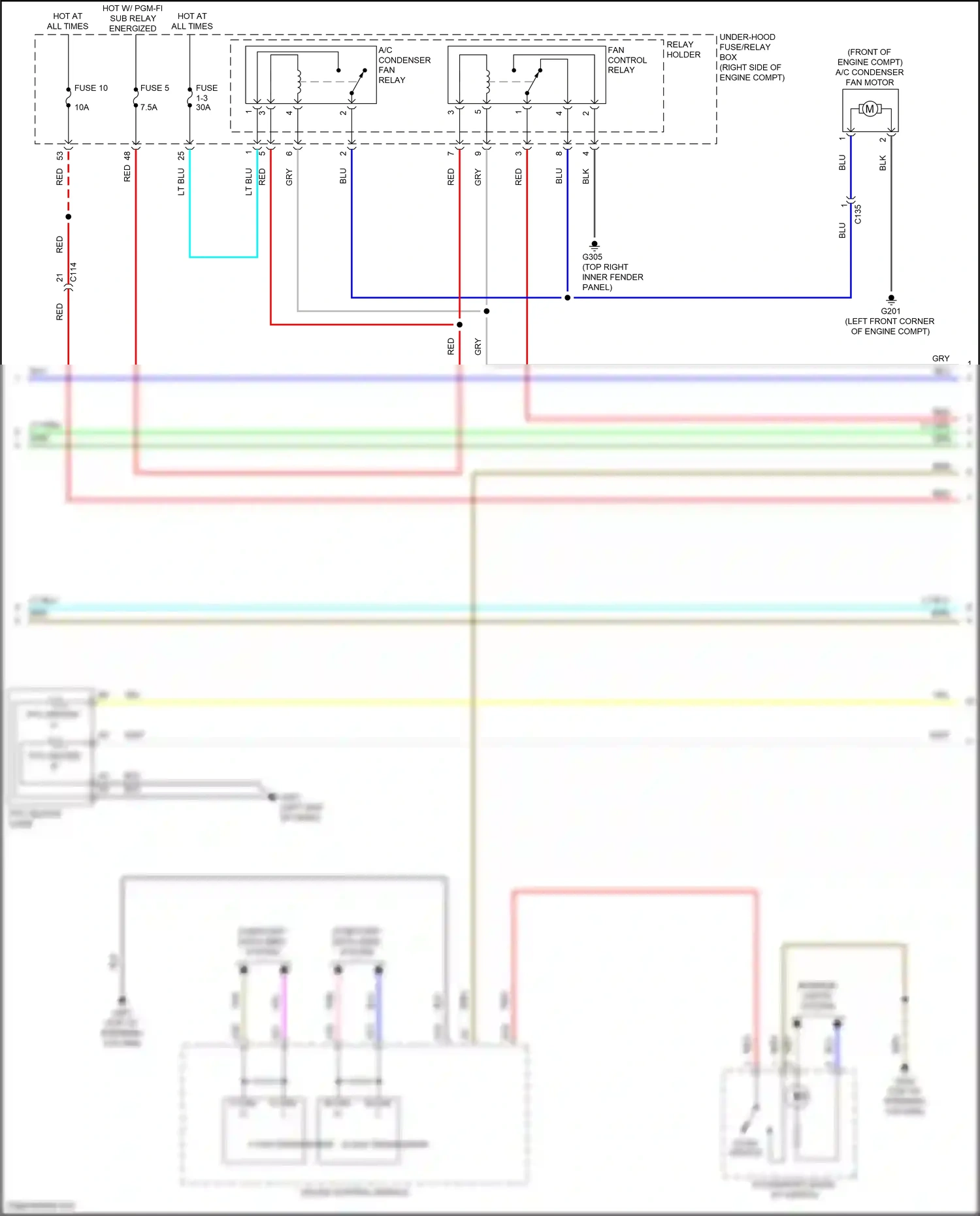 Honda Insight ZE4 (2018-2024) gauge control module wiring diagram  (12 of 30)