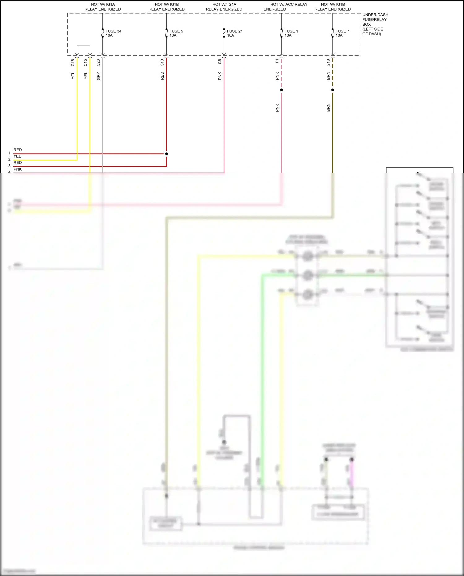 Honda Insight ZE4 (2018-2024) gauge control module wiring diagram  (2 of 30)