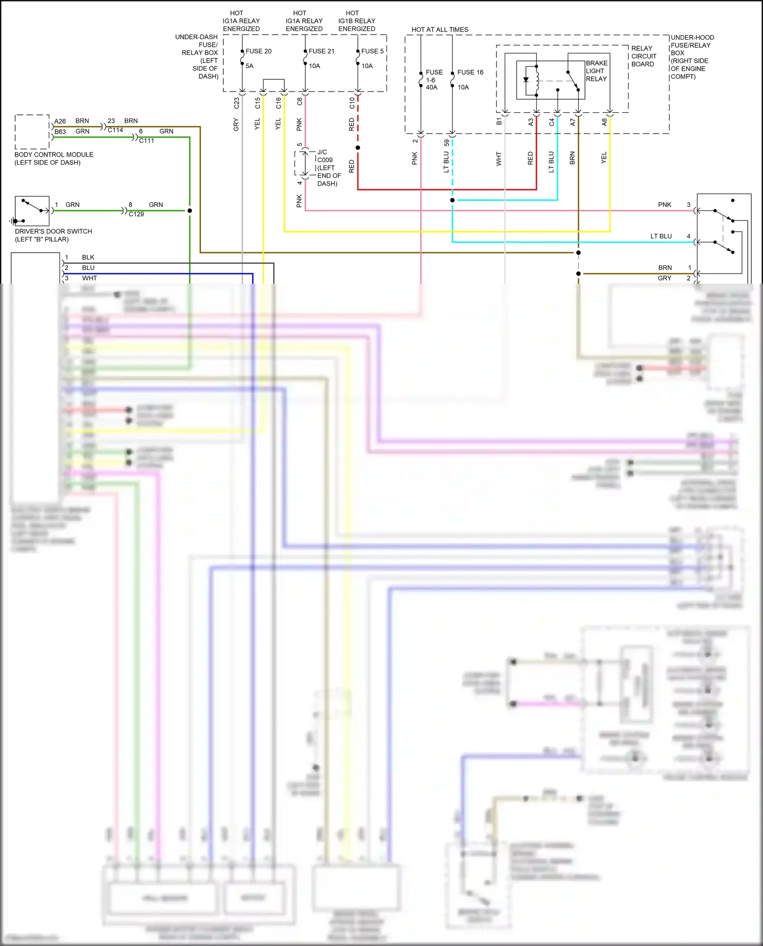 Honda Insight ZE4 (2018-2024) hall sensor wiring diagram  (1 of 2)