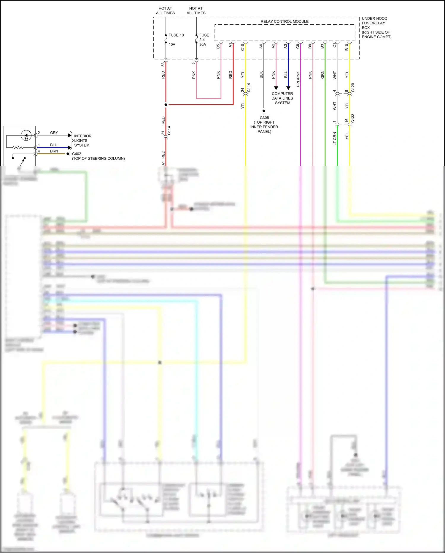 Honda Insight ZE4 (2018-2024) left headlight wiring diagram  (1 of 4)