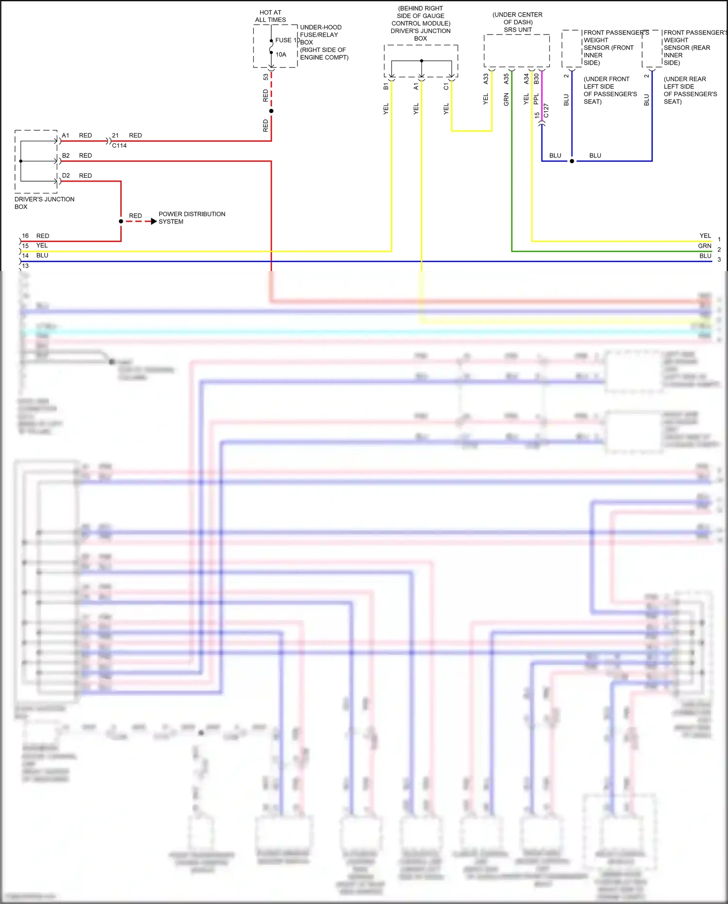 Honda Insight ZE4 (2018-2024) power window master switch wiring diagram  (2 of 14)
