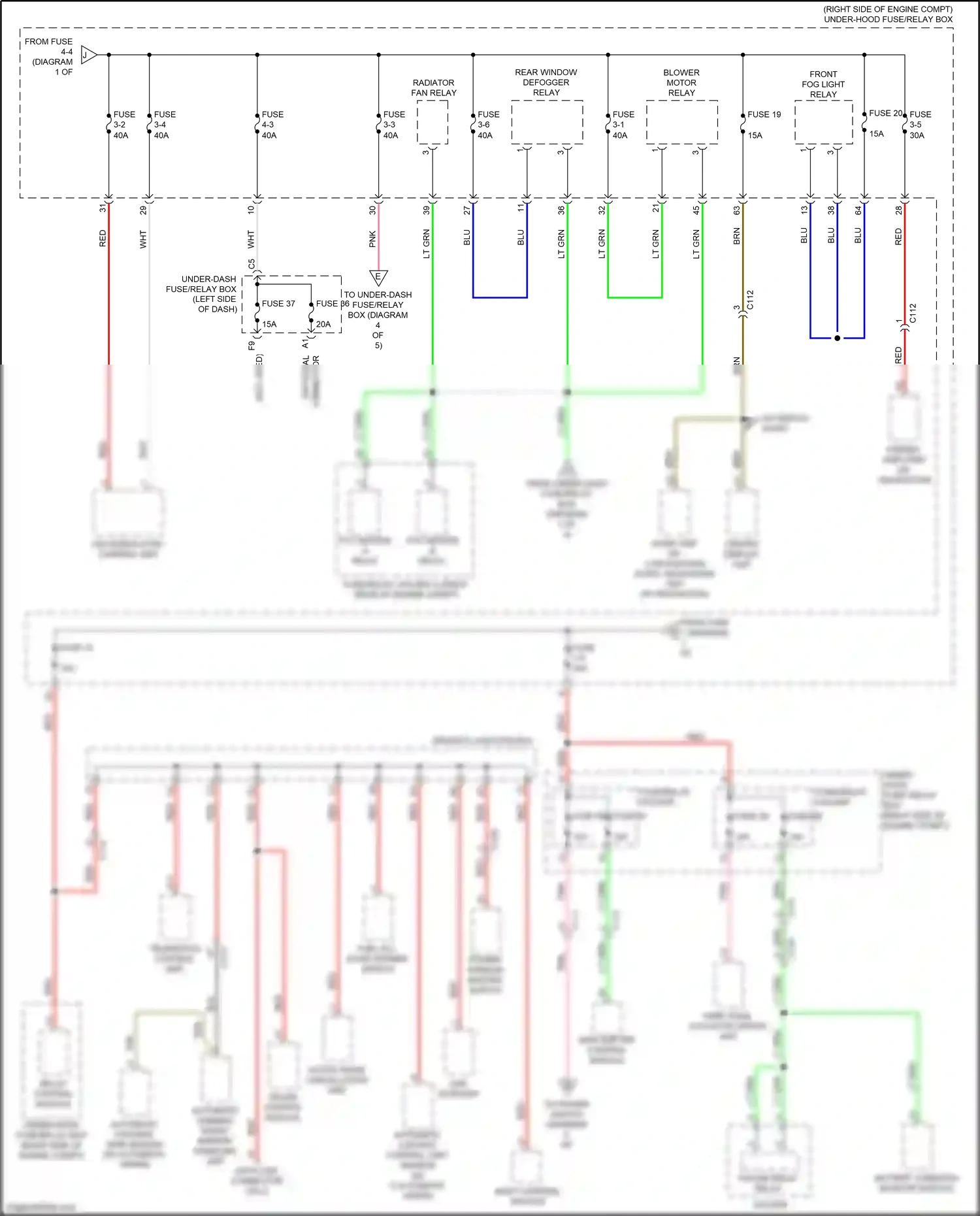 Honda Insight ZE4 (2018-2024) relay control module wiring diagram  (6 of 16)