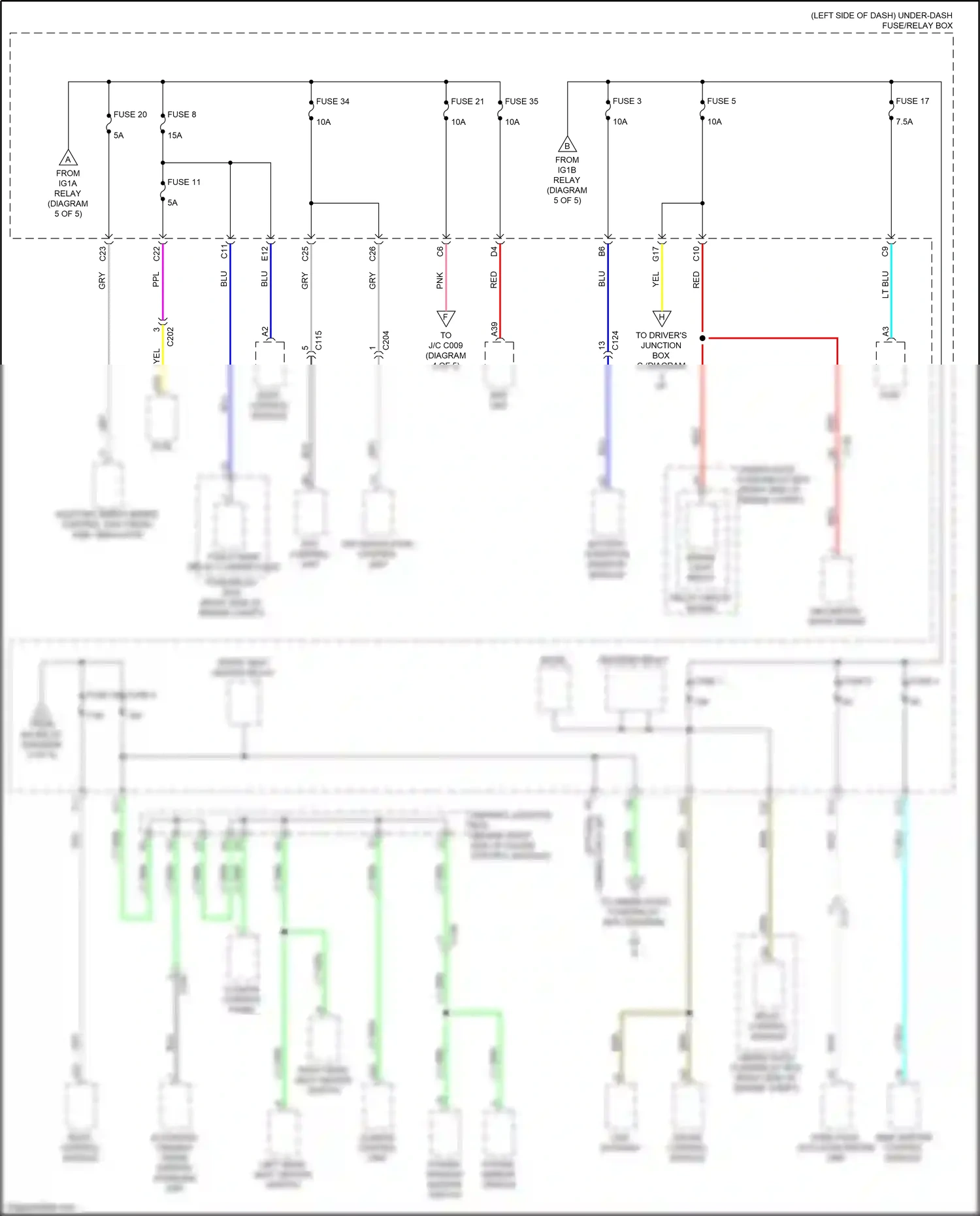 Honda Insight ZE4 (2018-2024) relay control module wiring diagram  (15 of 16)