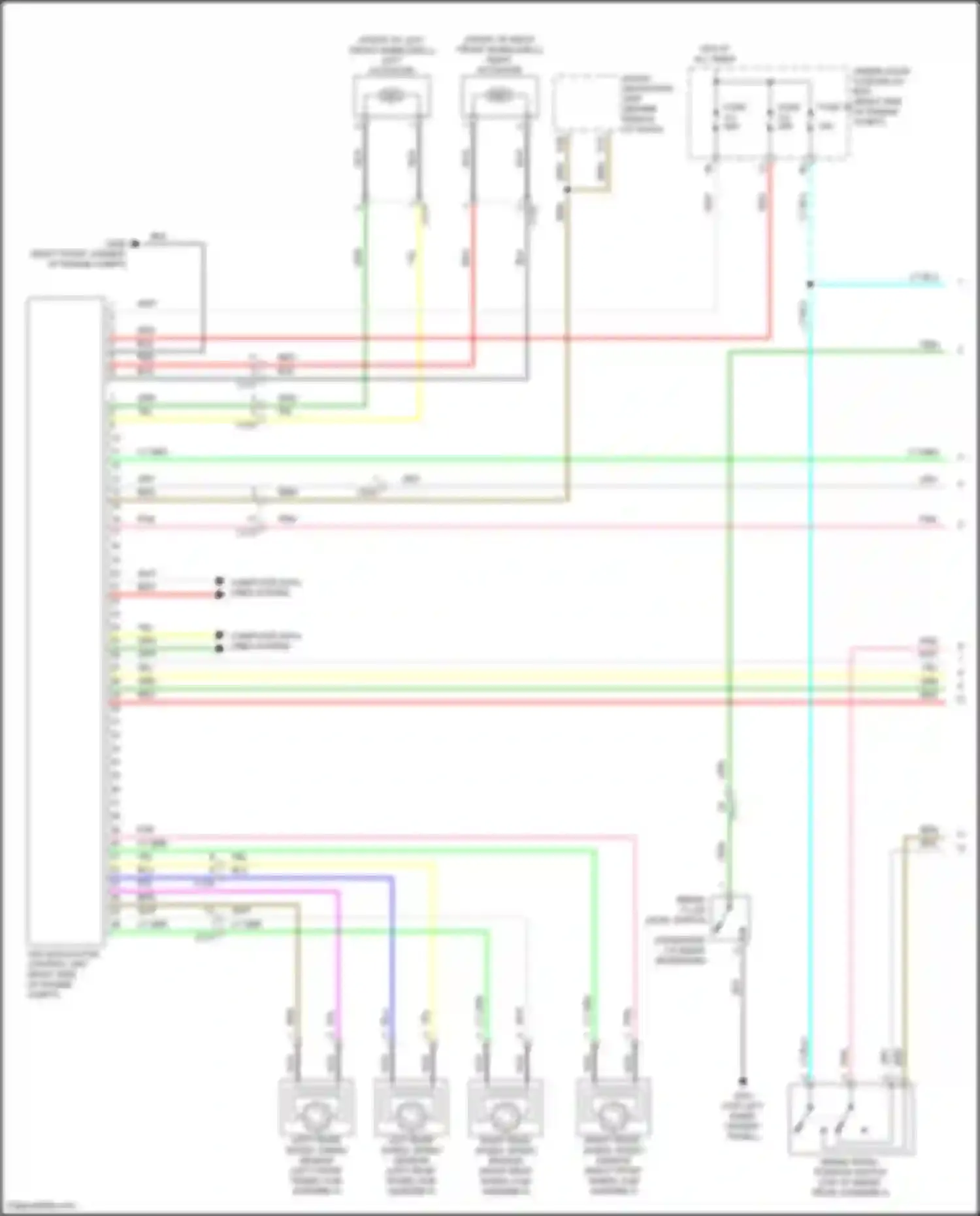Wiring diagram right actuator for Honda Insight ZE4 (2018-2024) (1 of 2)