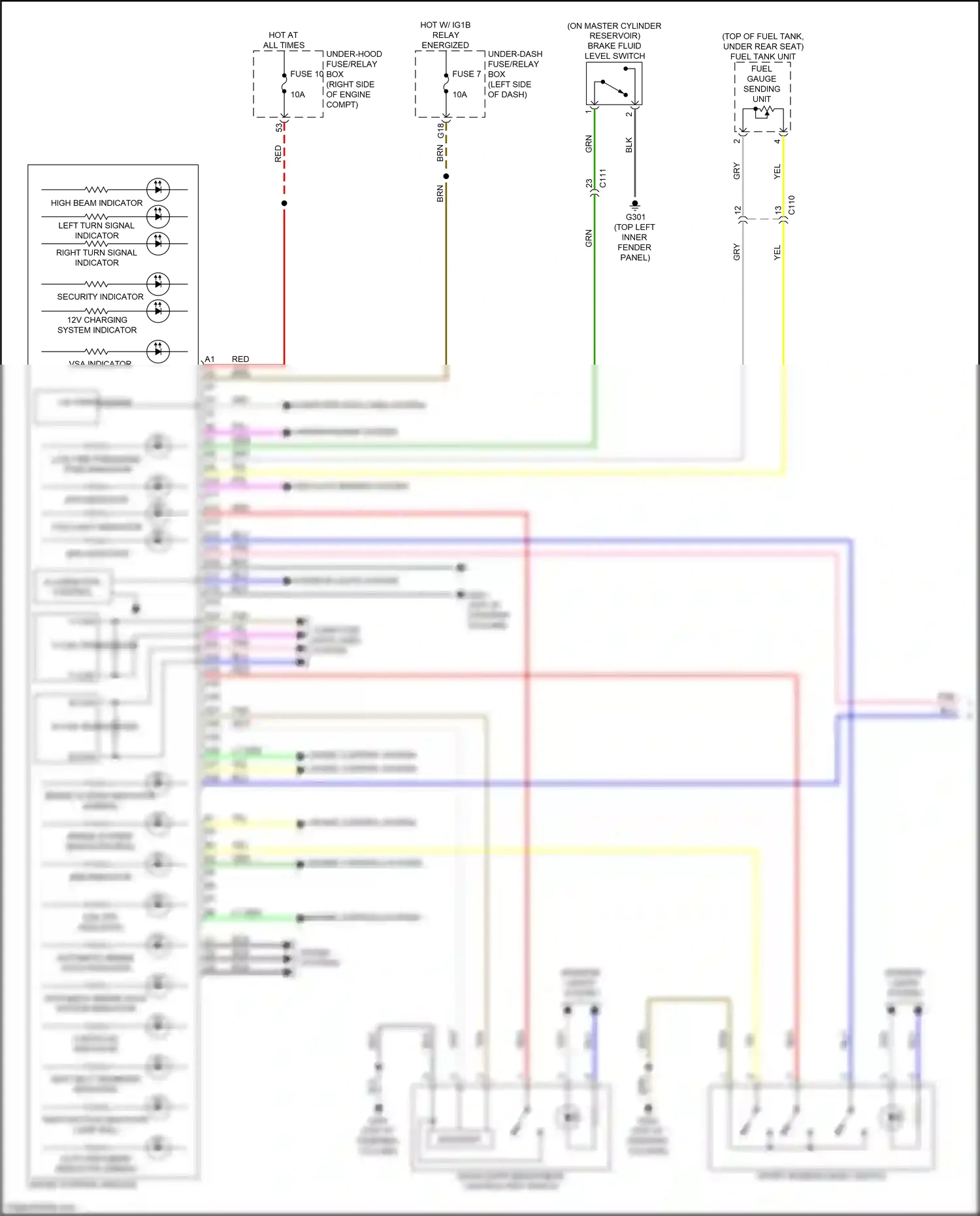 Honda Insight ZE4 (2018-2024) security indicator wiring diagram  (2 of 3)