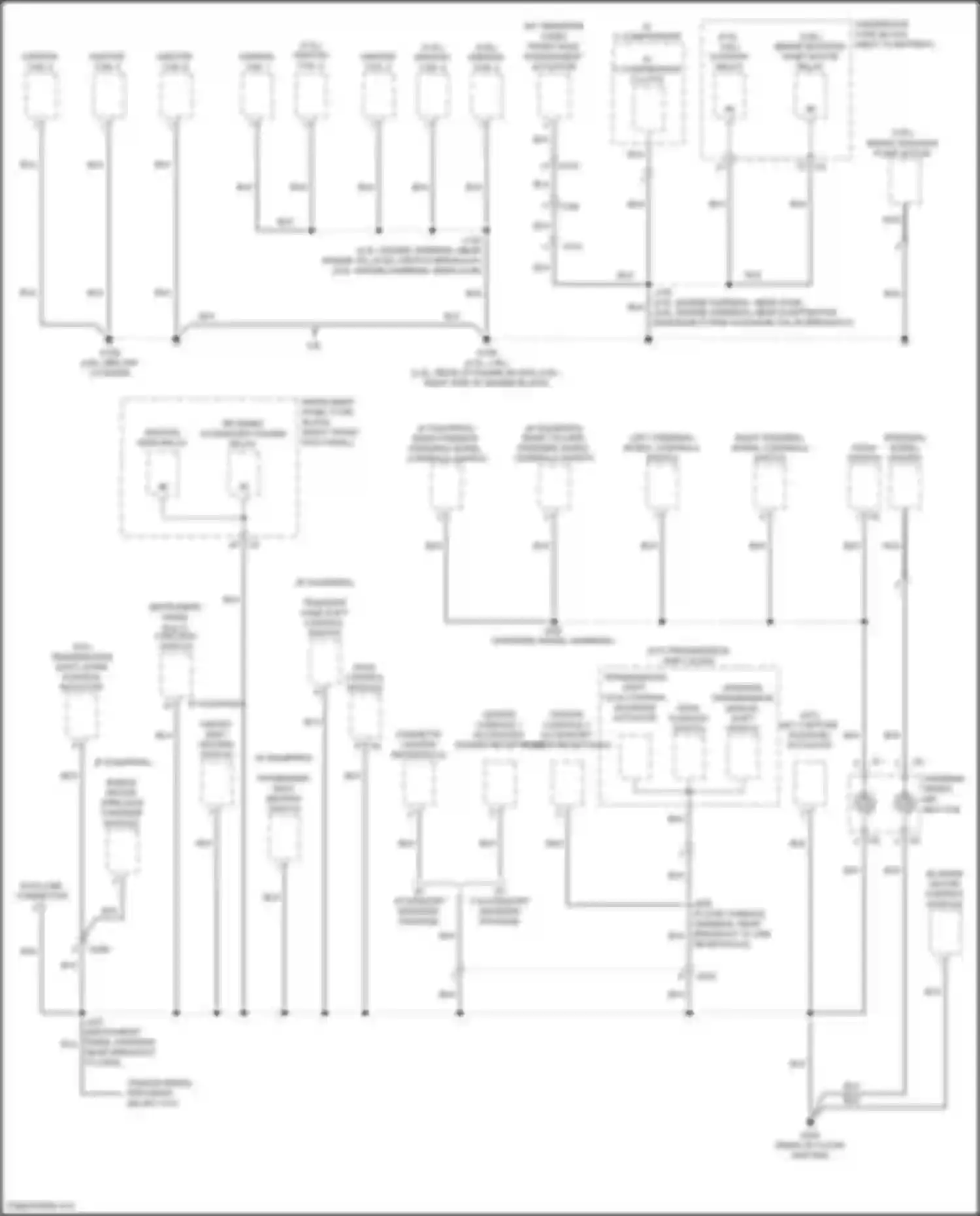 Inspire Honda VI facelift (2021-2023): Ground distribution circuit (2 of 5)