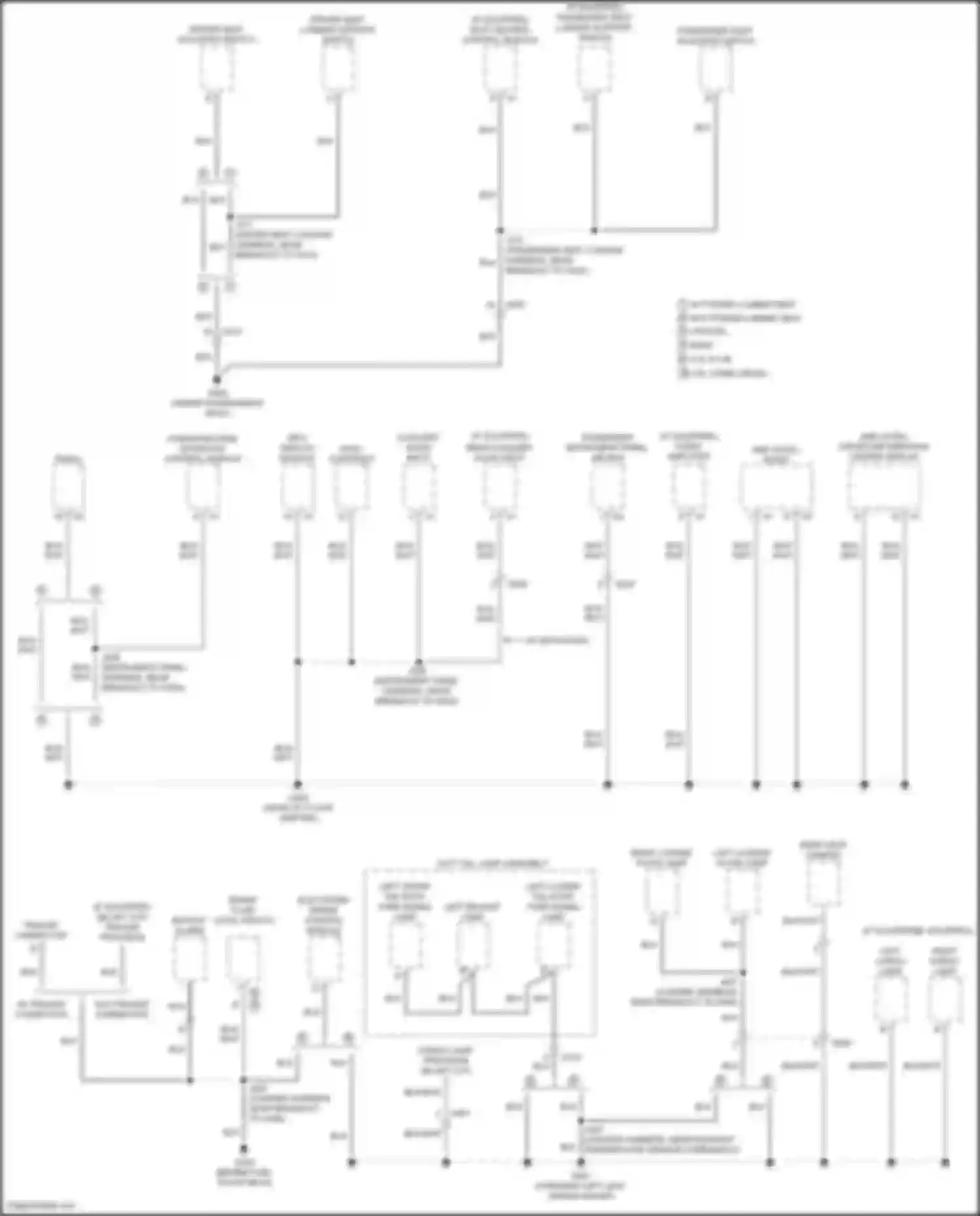 Inspire Honda VI facelift (2021-2023): Ground distribution circuit (4 of 5)