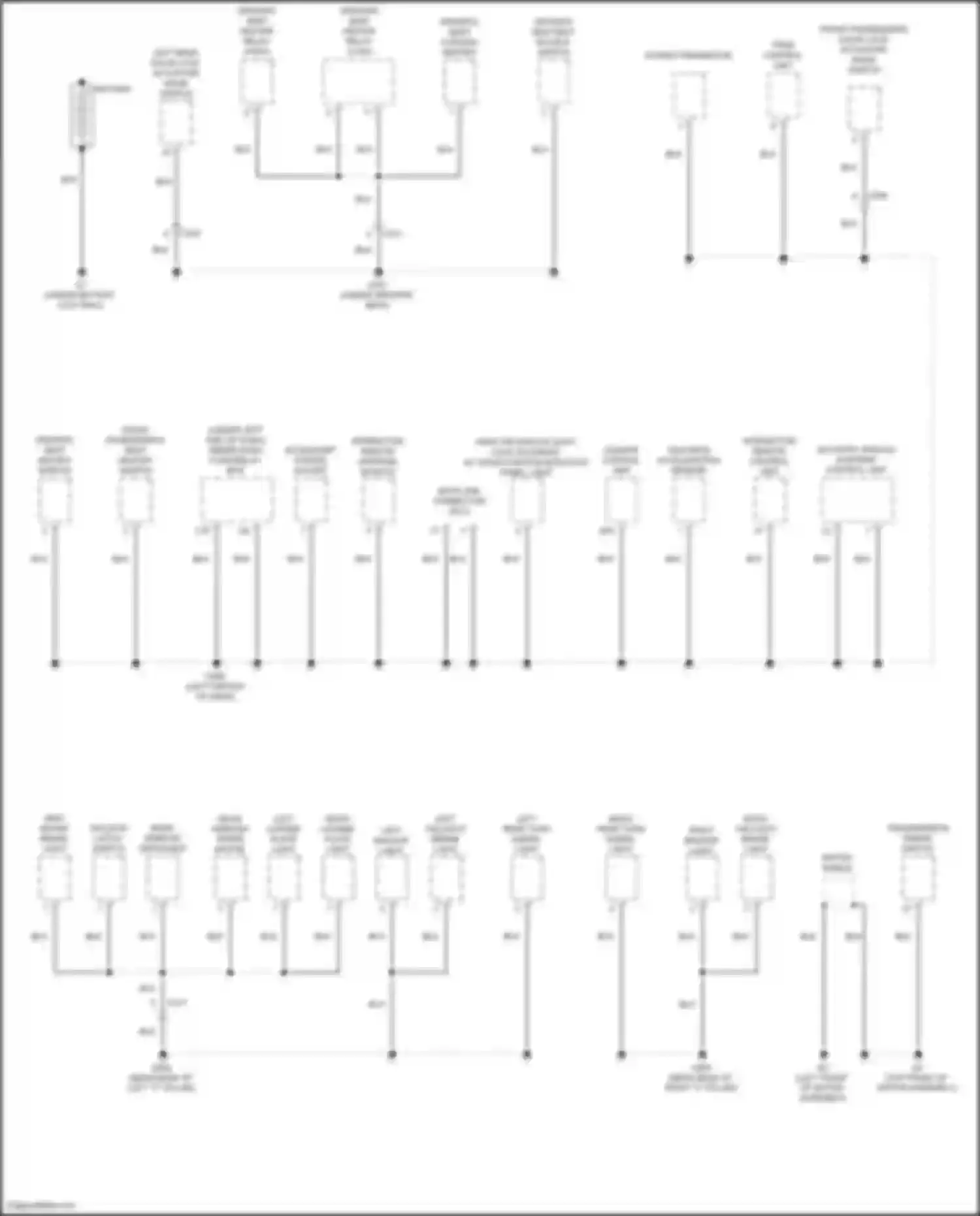 Jazz Honda GG facelift (2011-2014): Ground distribution circuit, electric vehicle (1 of 3)