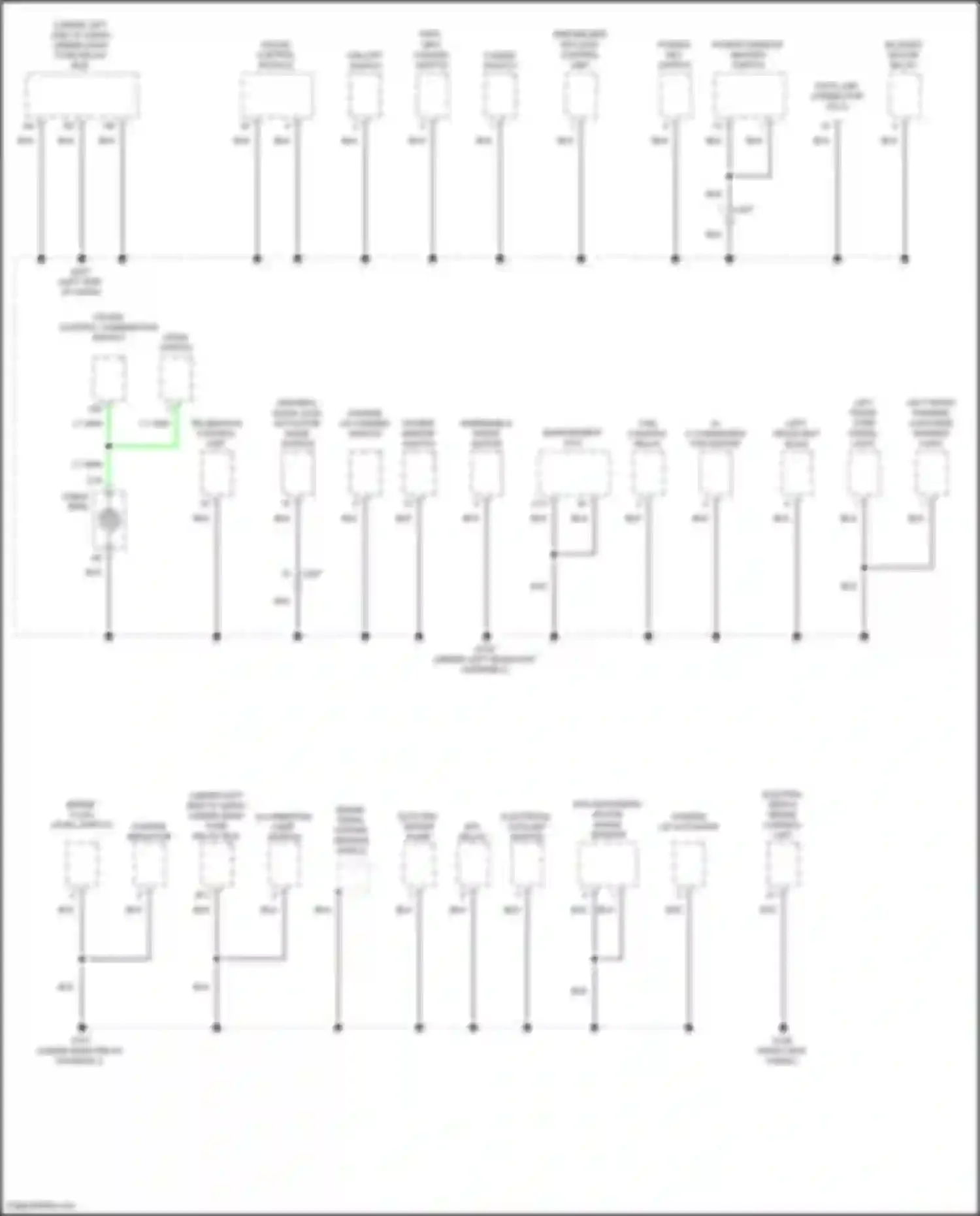 Jazz Honda GG facelift (2011-2014): Ground distribution circuit, electric vehicle (2 of 3)