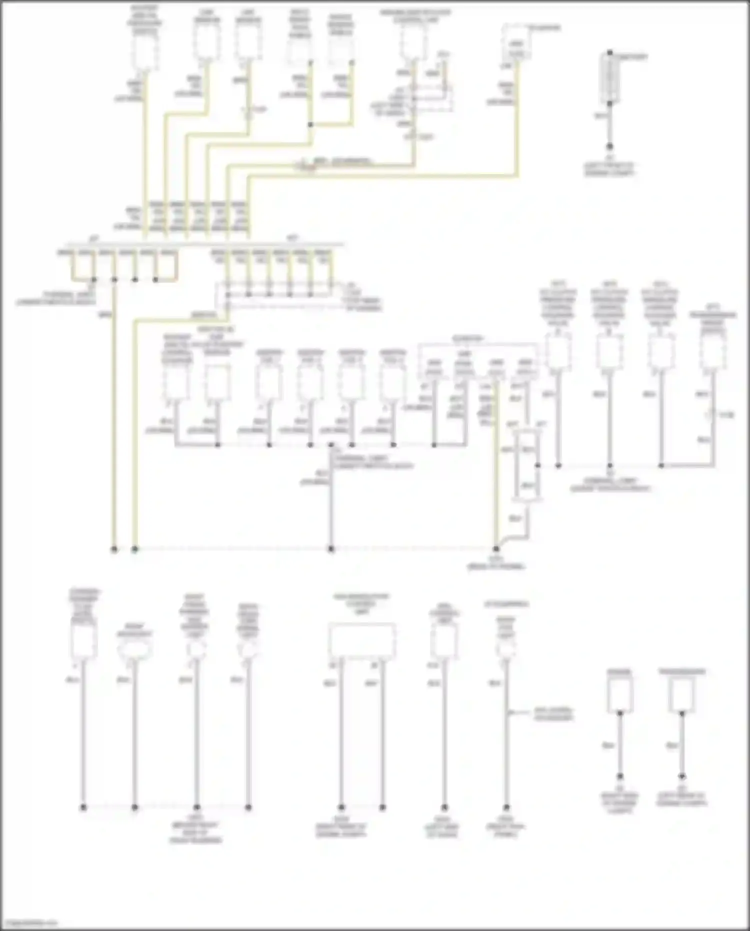 Jazz Honda GG facelift (2011-2014): Ground distribution circuit, except electric vehicle (1 of 3)