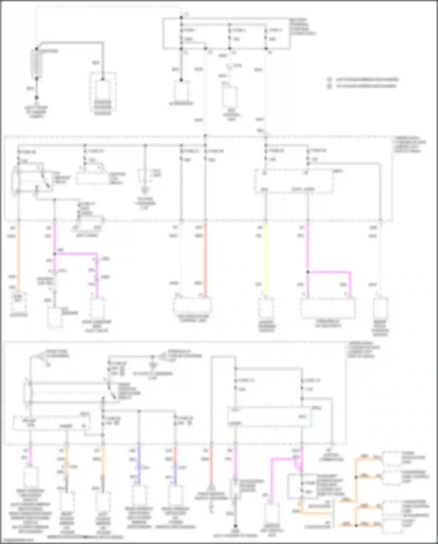 Jazz Honda GG facelift (2011-2014): Power distribution circuit, except electric vehicle (1 of 5)