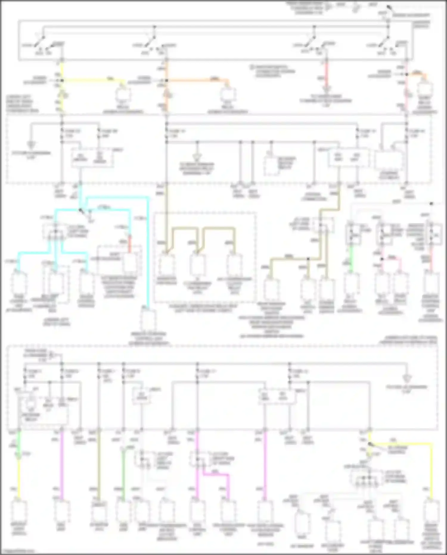 Jazz Honda GG facelift (2011-2014): Power distribution circuit, except electric vehicle (4 of 5)