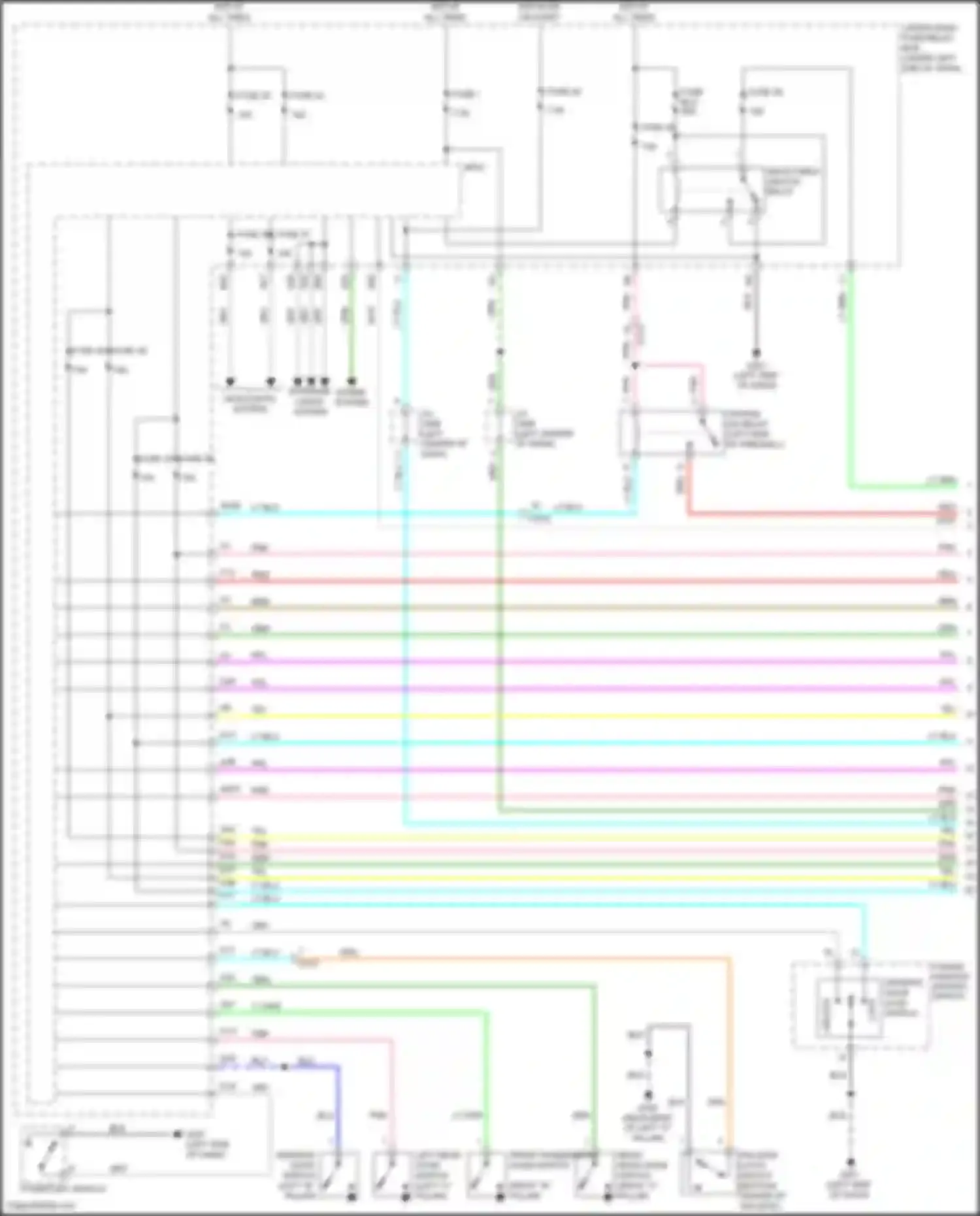 Jazz Honda GG facelift (2011-2014): Power door locks circuit, electric vehicle (1 of 2)