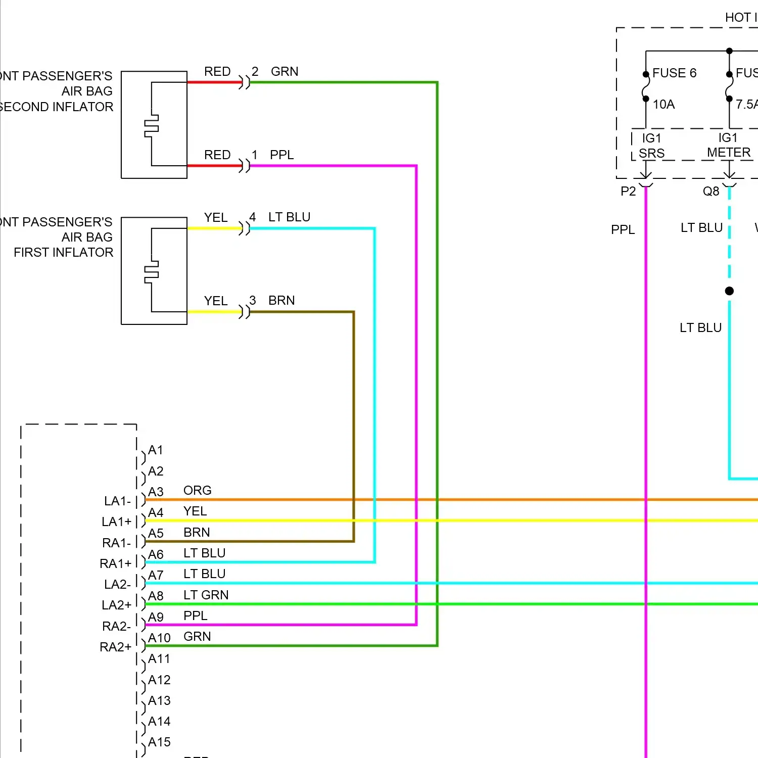 demo - Supplemental restraints circuit, except electric vehicle (1 of 3) Supplemental restraints circuit, except electric vehicle (1 of 3)