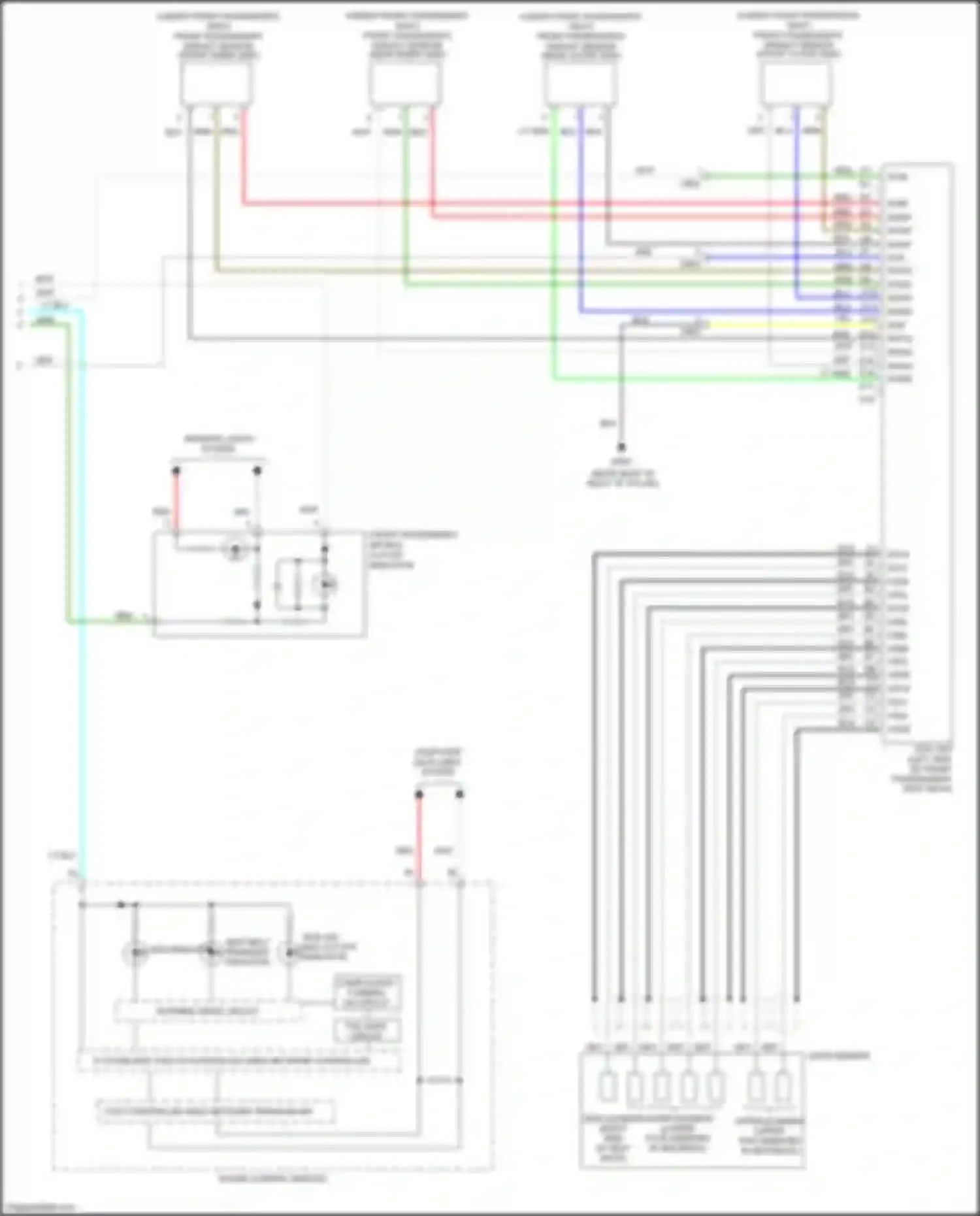 Jazz Honda GG facelift (2011-2014): Supplemental restraints circuit, except electric vehicle (3 of 3)