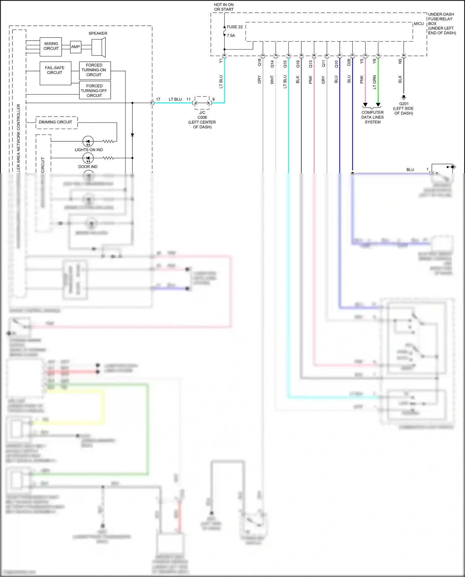 Wiring diagram blu for Honda Jazz GG facelift (2011-2014) (12 of 105)
