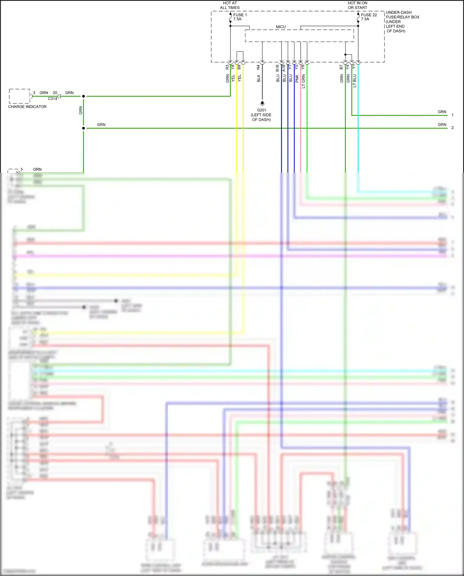 Wiring diagram blu for Honda Jazz GG facelift (2011-2014) (21 of 105)