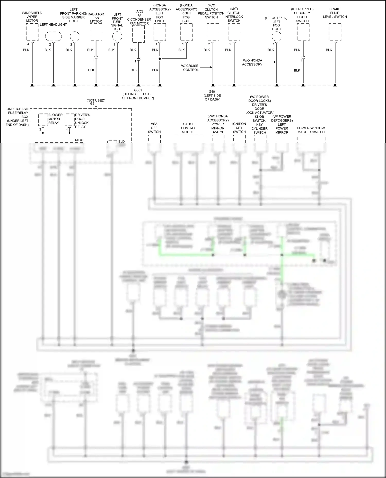 Wiring diagram eld unit for Honda Jazz GG facelift (2011-2014) (3 of 9)