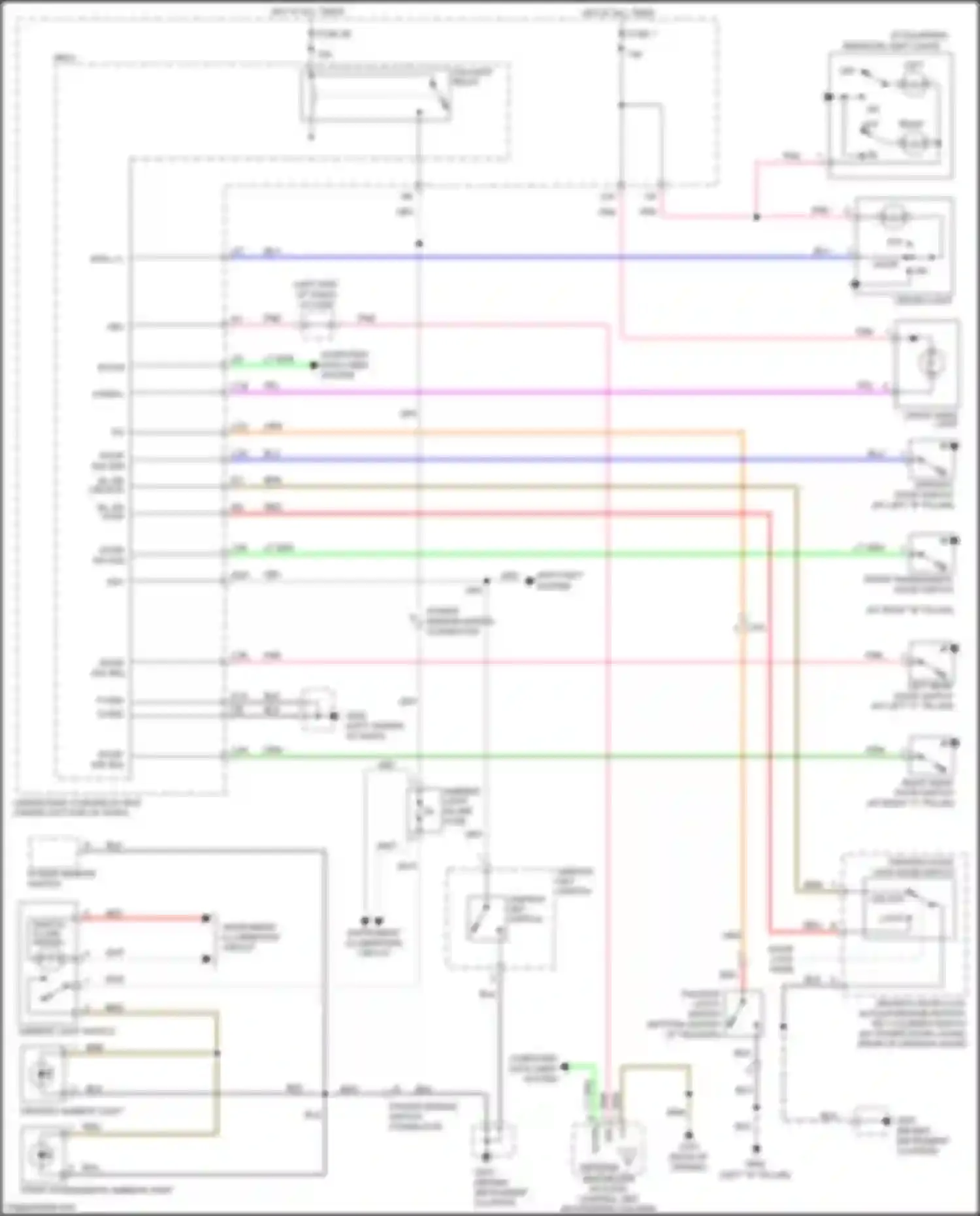 Wiring diagram front passenger's door switch for Honda Jazz GG facelift (2011-2014) (3 of 9)