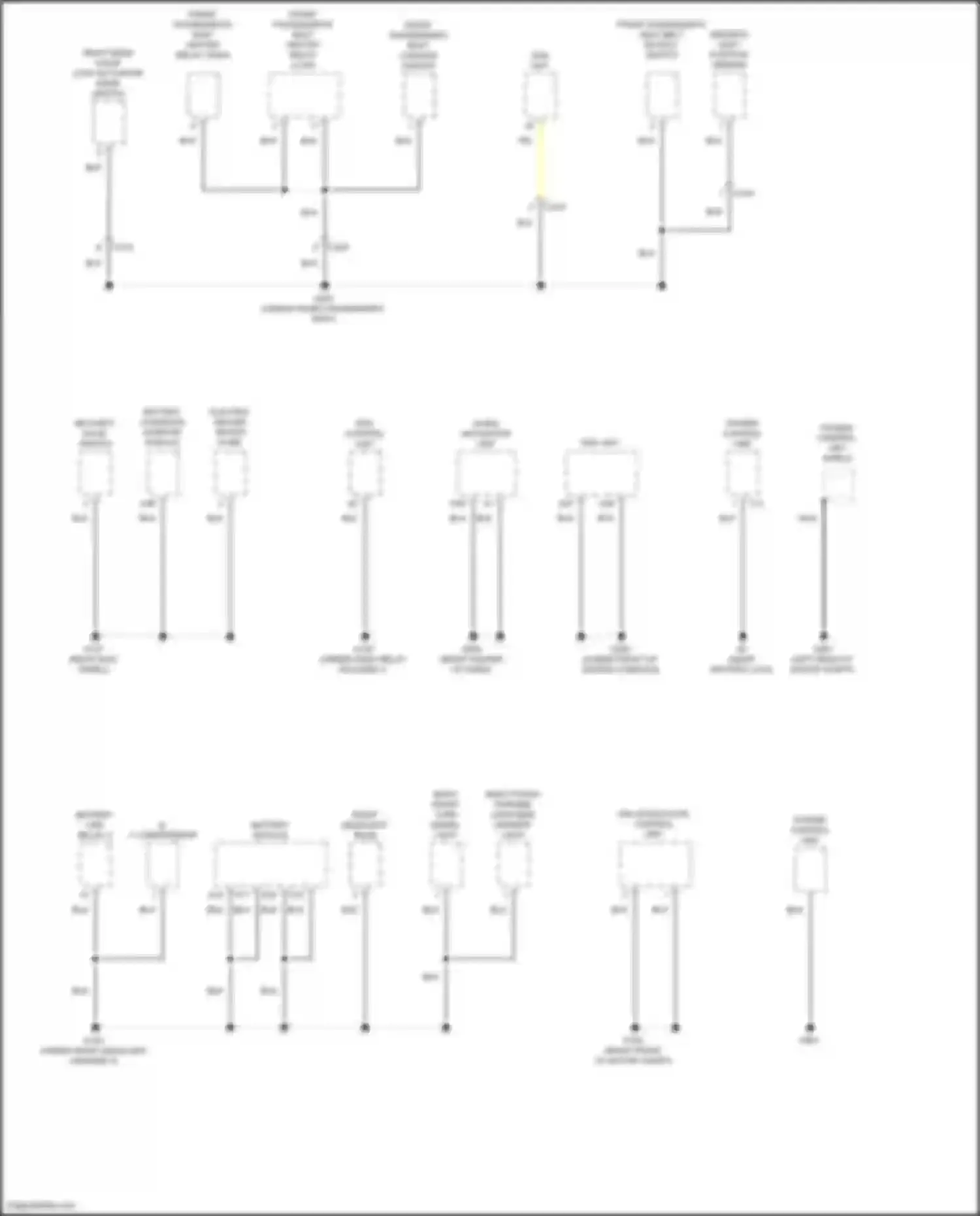 Wiring diagram front passenger's seat belt buckle switch for Honda Jazz GG facelift (2011-2014) (3 of 5)