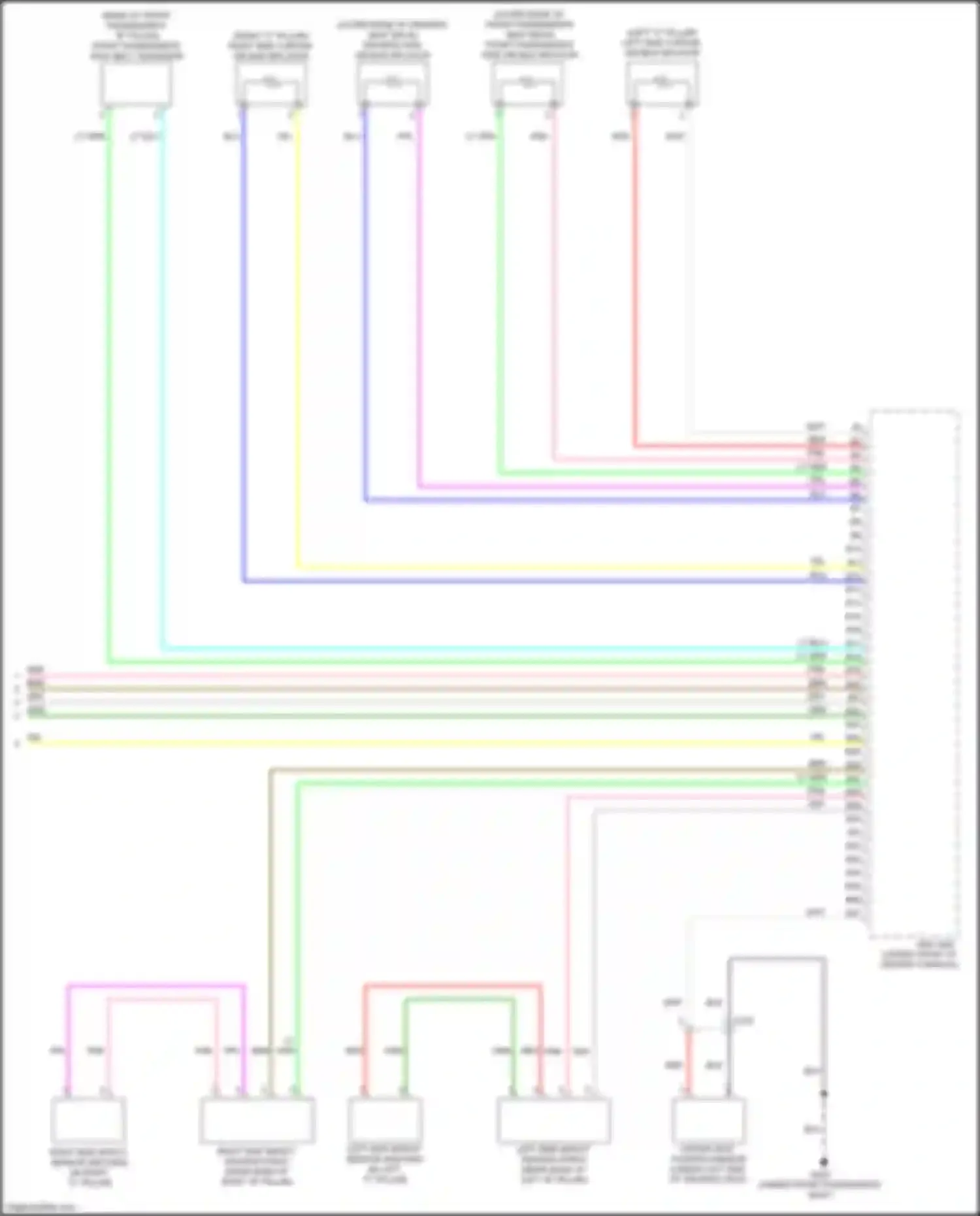Wiring diagram front passenger's side air bag inflator for Honda Jazz GG facelift (2011-2014) (1 of 2)