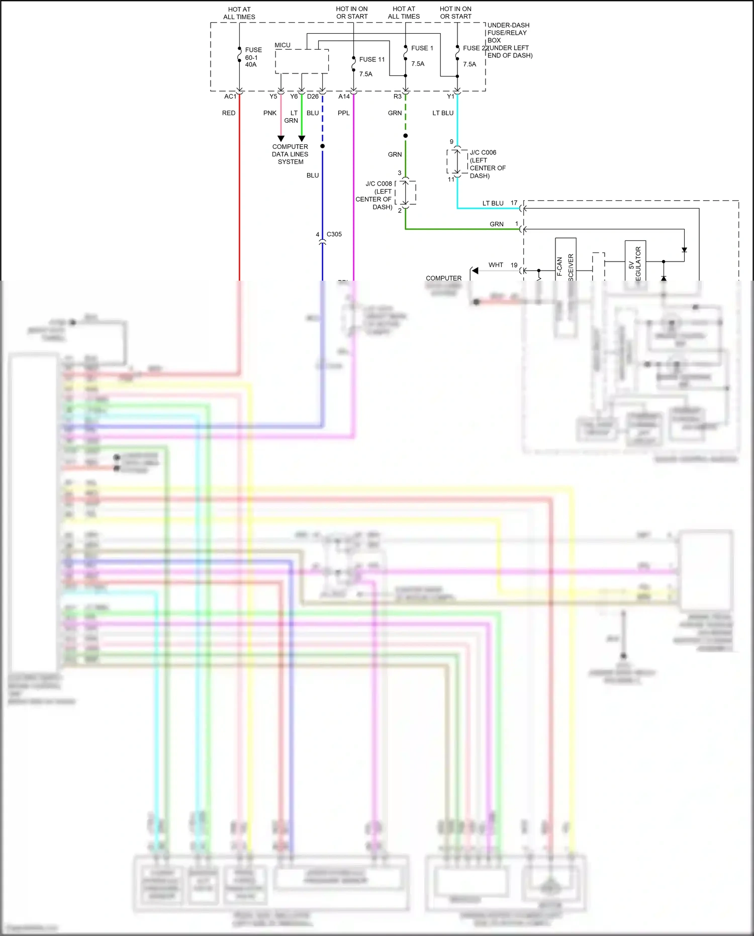 Wiring diagram gauge control module for Honda Jazz GG facelift (2011-2014) (21 of 46)