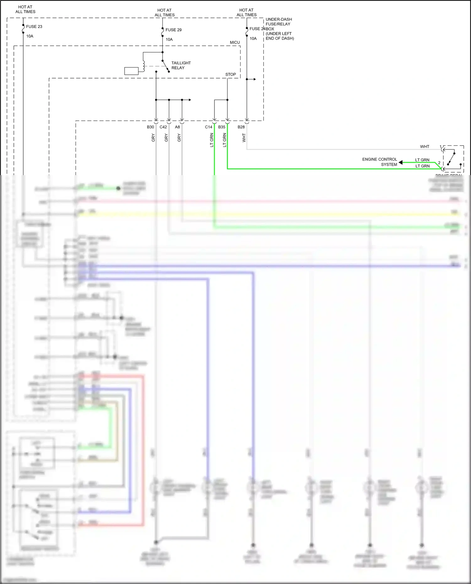 Honda Jazz GG facelift (2011-2014) headlight switch wiring diagram  (3 of 5)