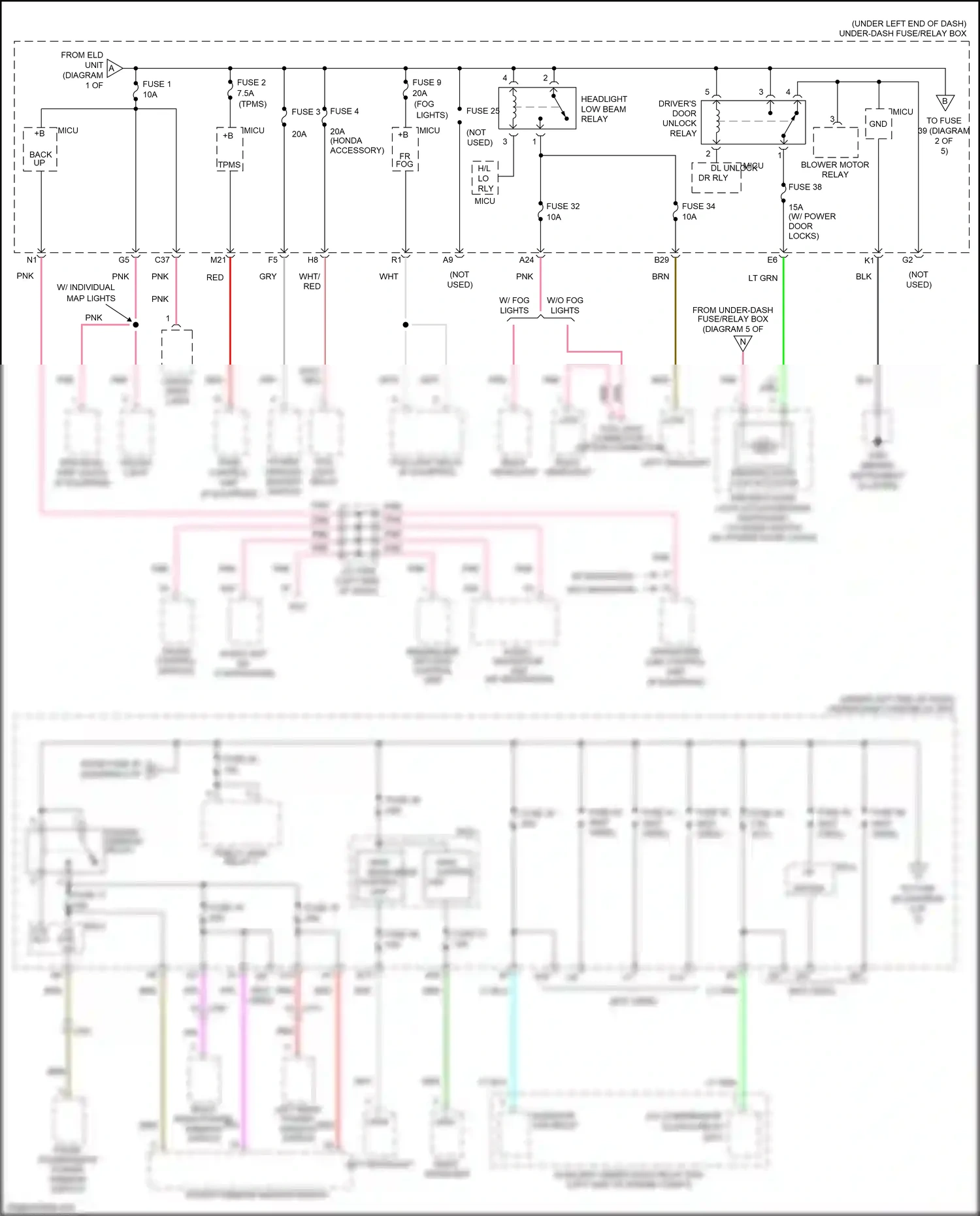 Honda Jazz GG facelift (2011-2014) immobilizer keyless control unit wiring diagram  (10 of 12)