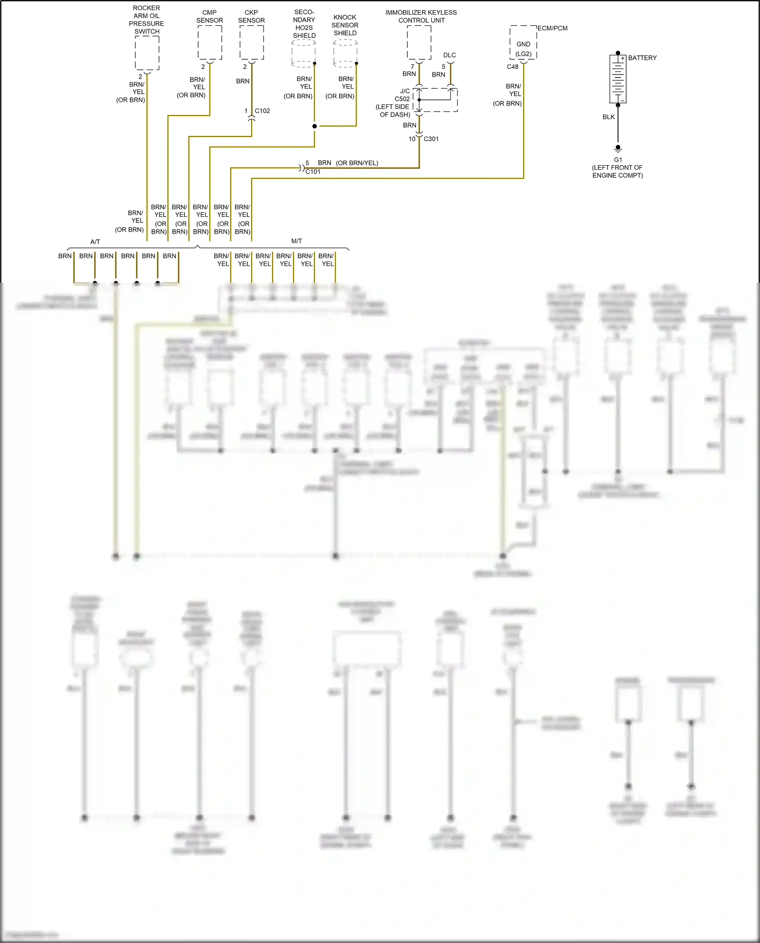 Honda Jazz GG facelift (2011-2014) immobilizer keyless control unit wiring diagram  (6 of 12)
