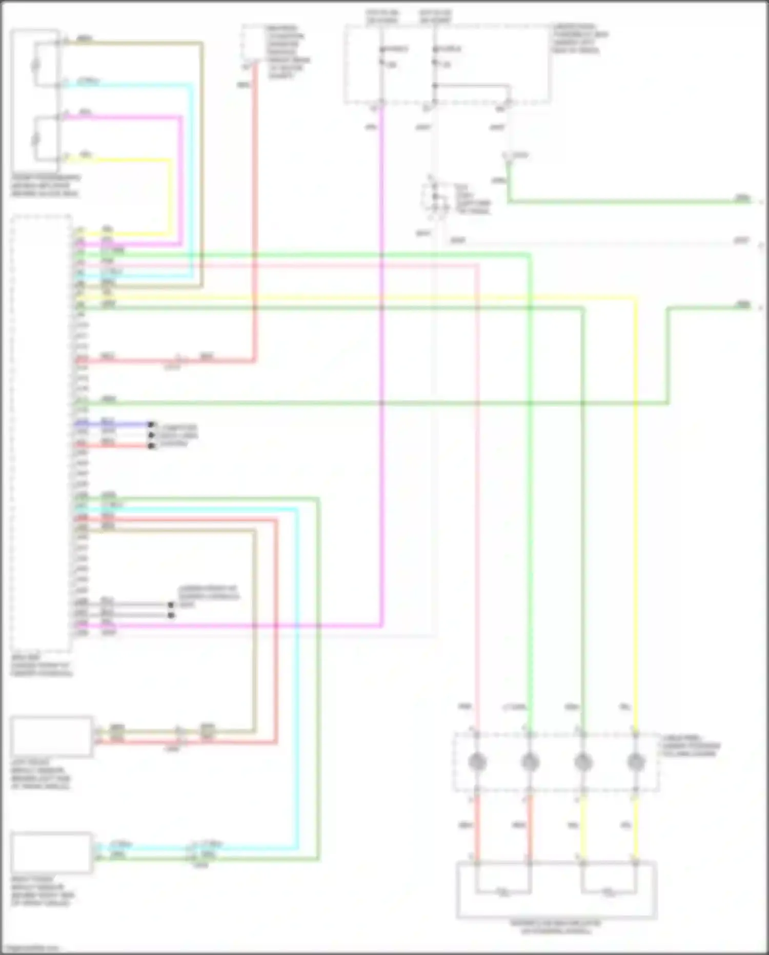 Wiring diagram left front impact sensor for Honda Jazz GG facelift (2011-2014) (1 of 2)