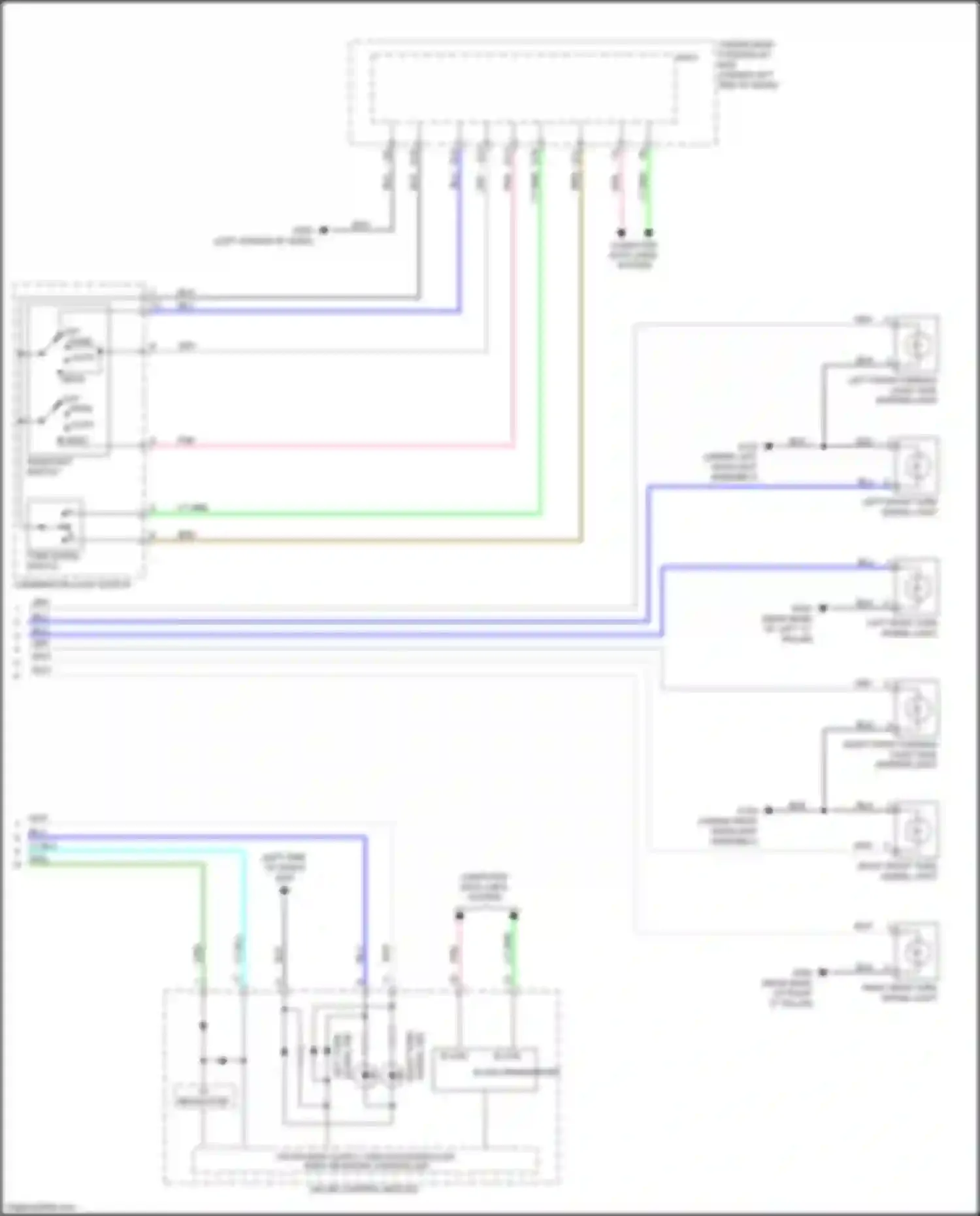 Wiring diagram left front parking light/ side marker light for Honda Jazz GG facelift (2011-2014) (1 of 1)