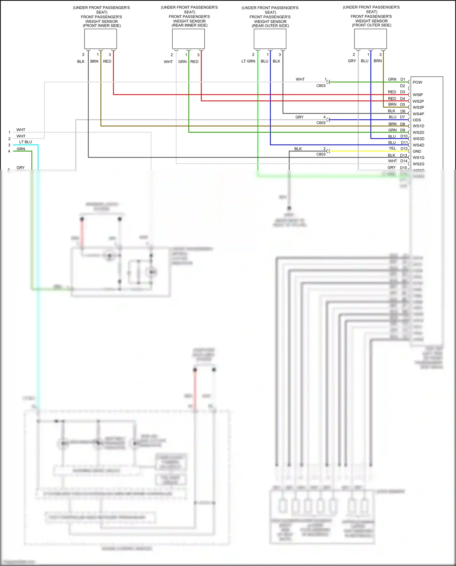 Wiring diagram opds sensor for Honda Jazz GG facelift (2011-2014) (2 of 2)