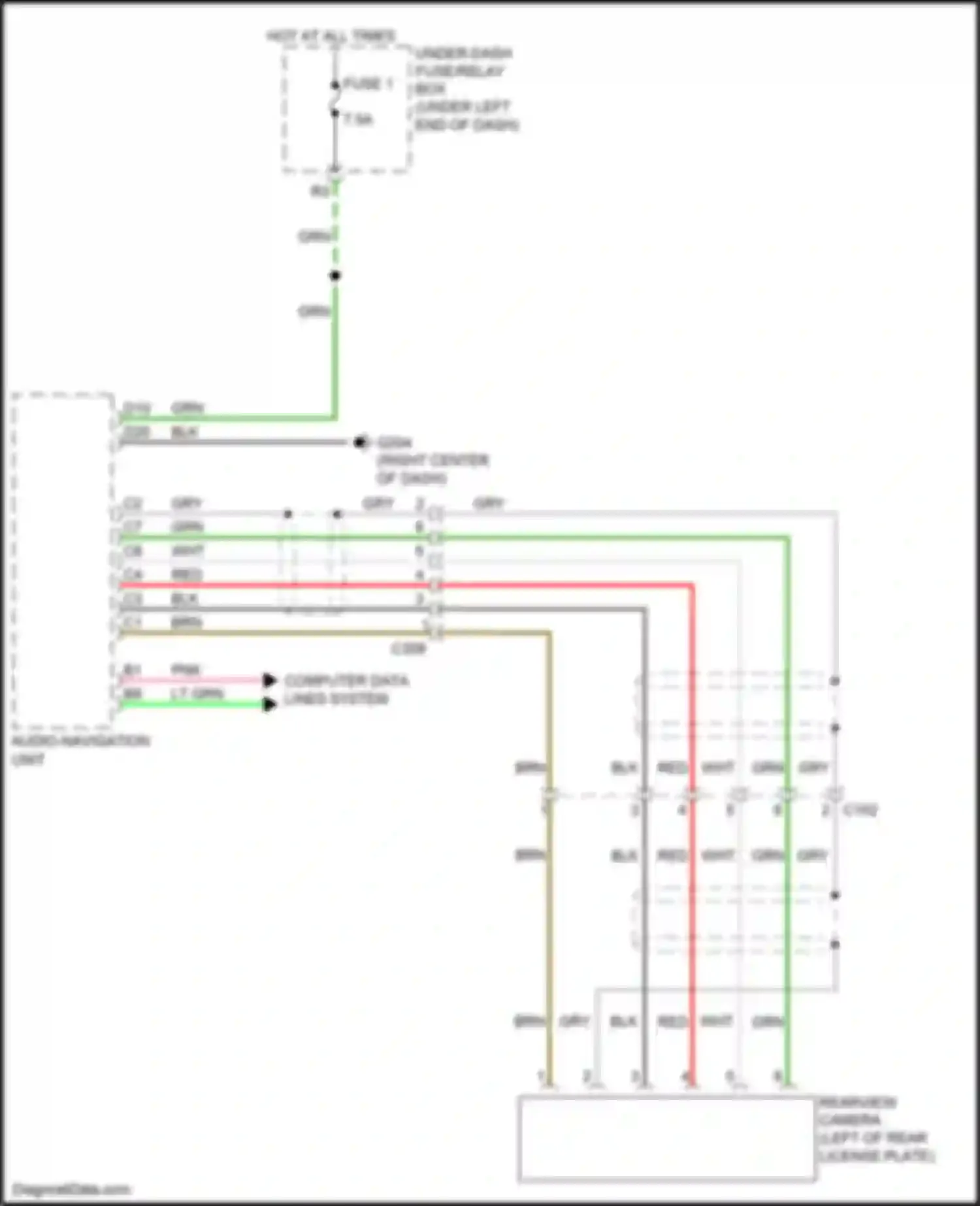 Wiring diagram under-dash fuse/relay box for Honda Jazz GG facelift (2011-2014) (78 of 96)