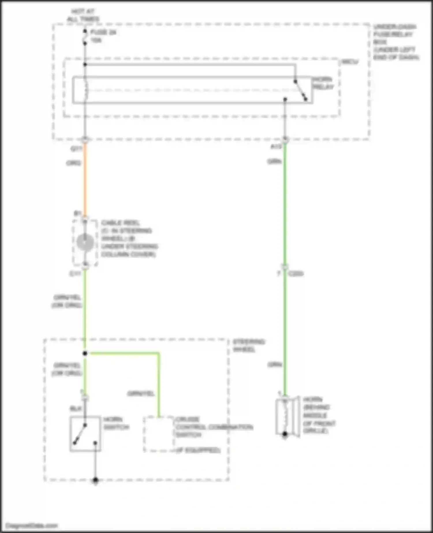 Wiring diagram under-dash fuse/relay box for Honda Jazz GG facelift (2011-2014) (26 of 96)